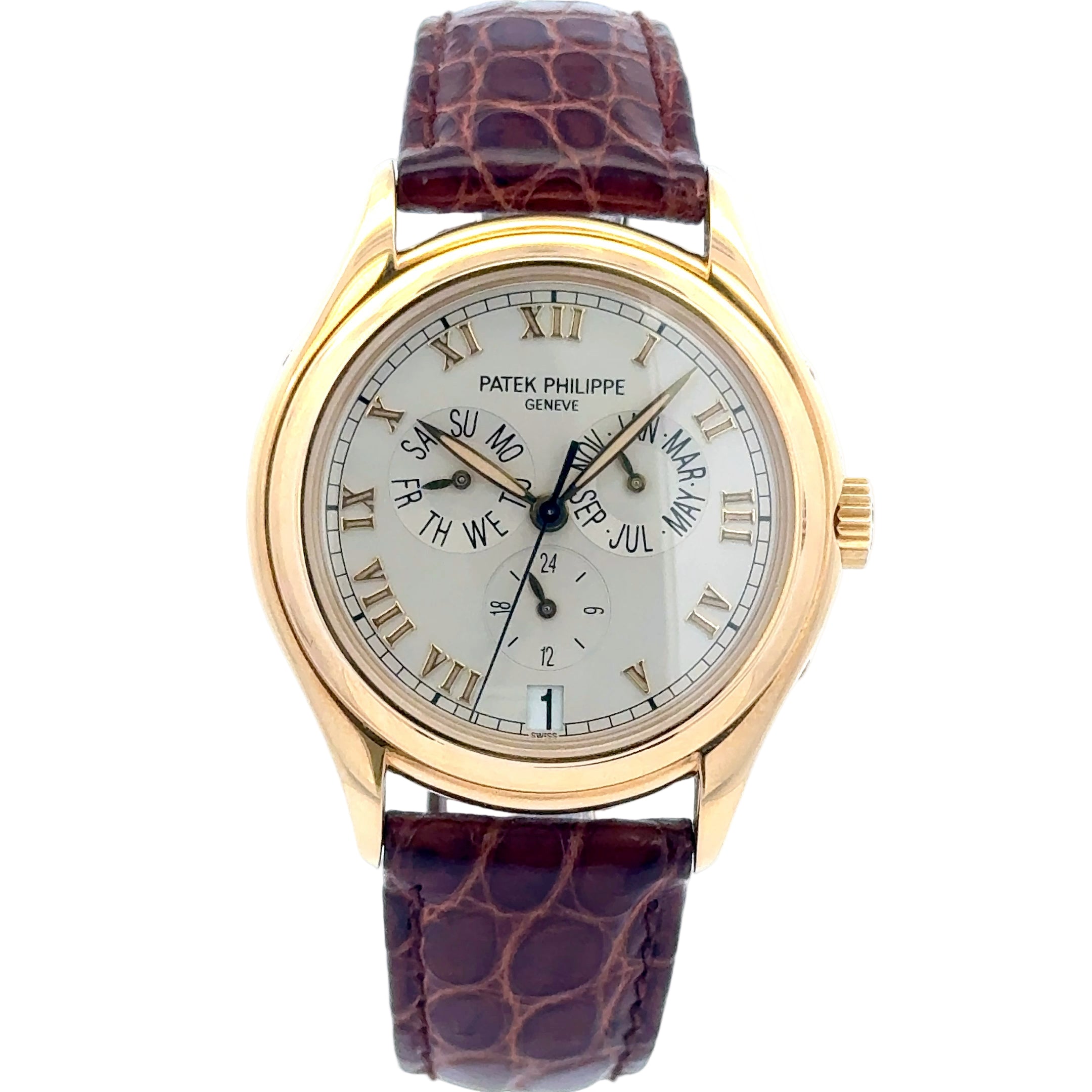 18K Patek Philippe Automatic Annual Calendar Men's Watch - 5035J Service Box