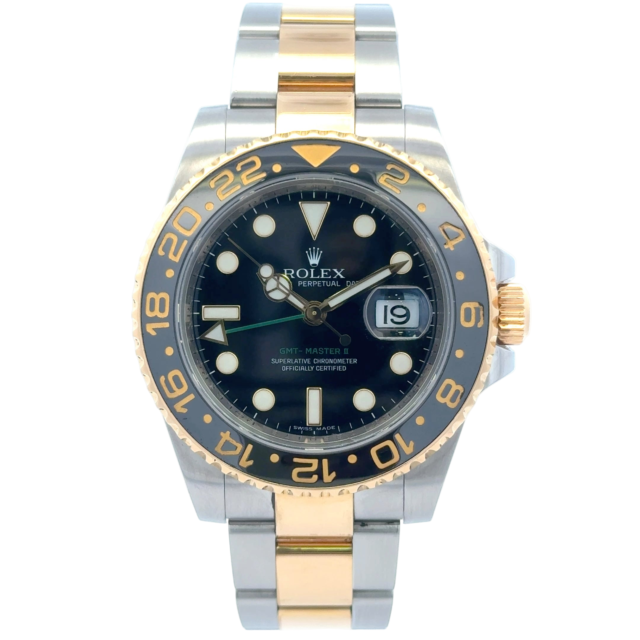 2006 Rolex GMT-Master II #116713 - Oyster Perpetual Date Two-Tone With black Dial & Bezel