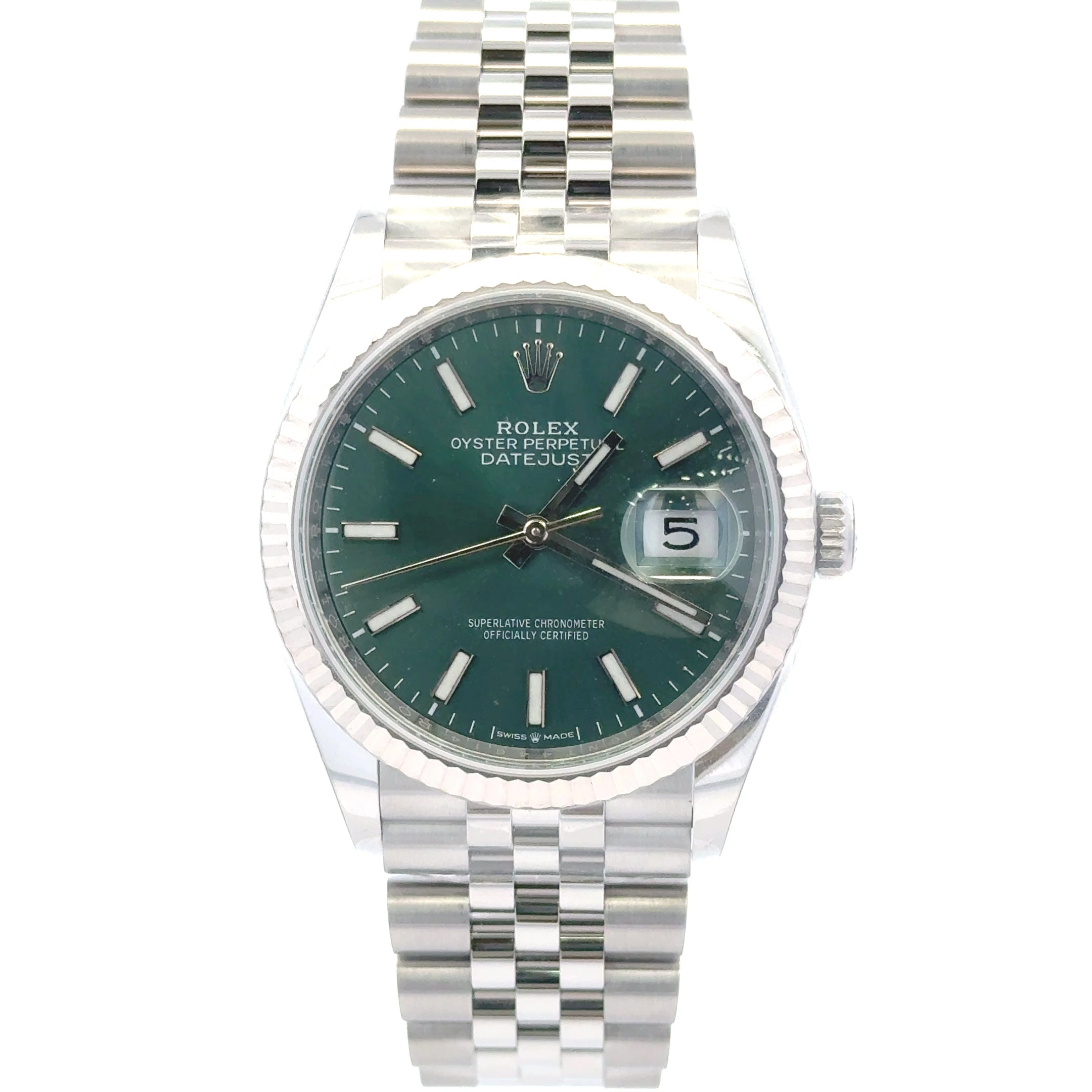 2023 Rolex Datejust #126234 - New Oyster Perpetual Jubilee Green Dial