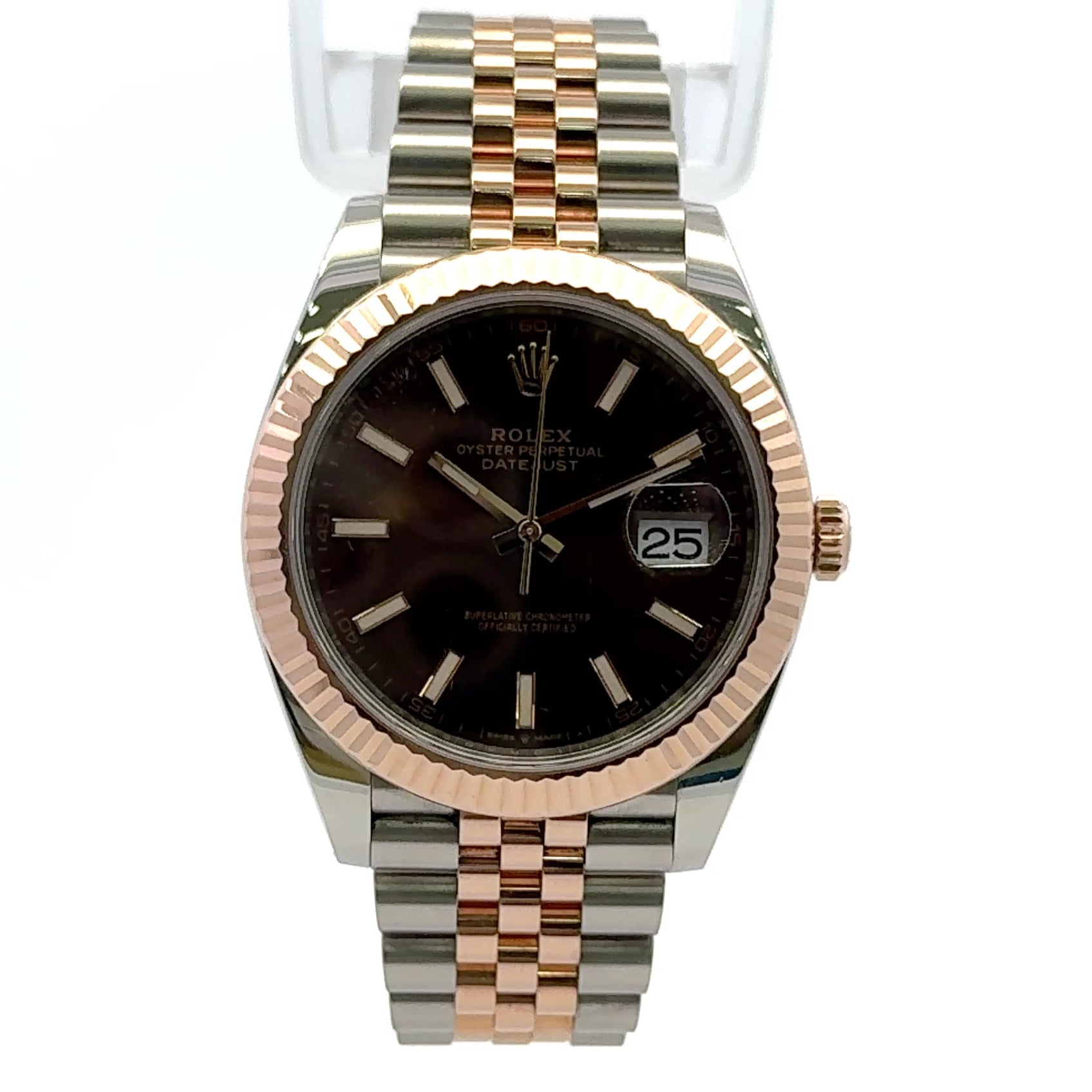Rolex Datejust #126331 - Oyster Perpetual Two-Tone Rose Gold With Chocolate Dial