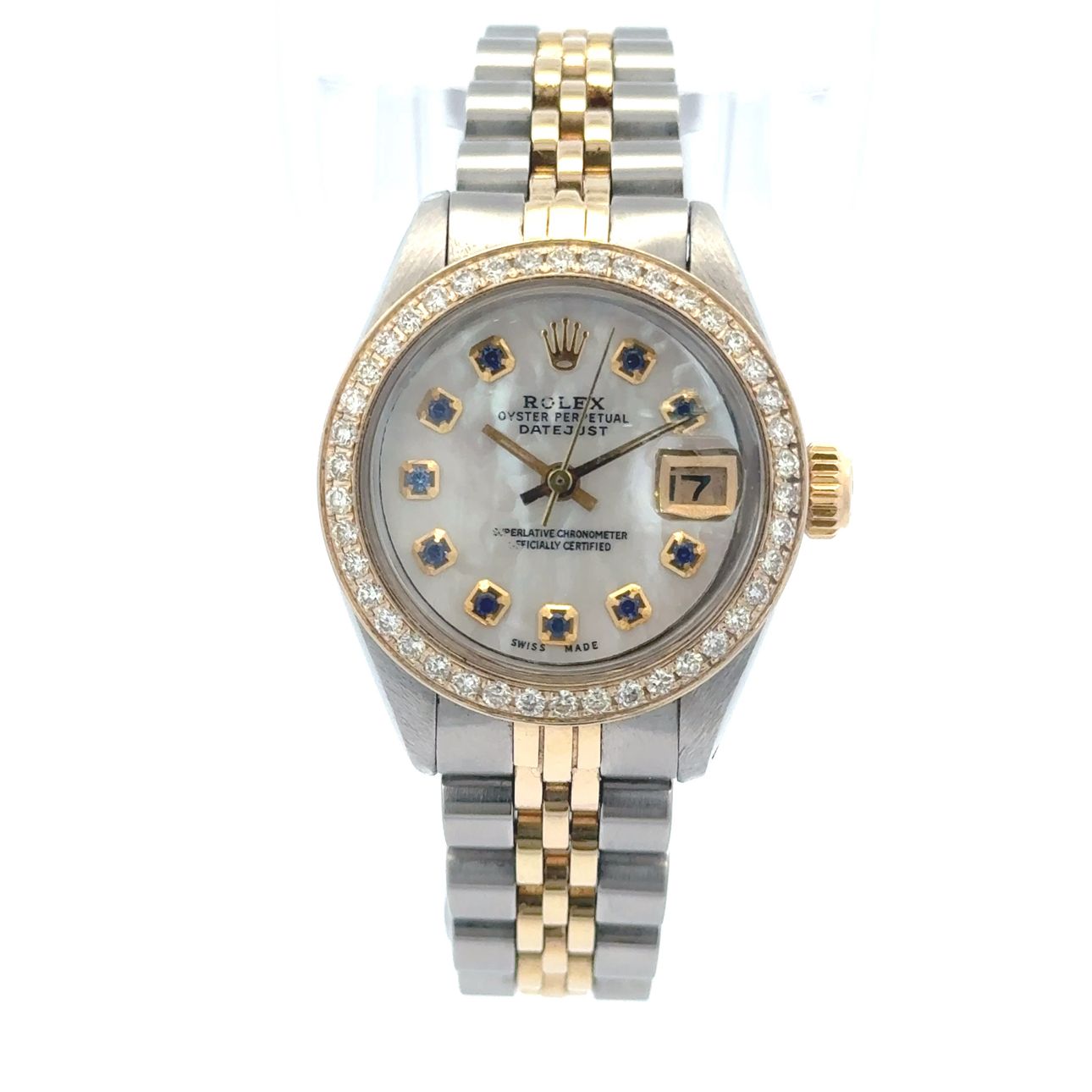 1978 Rolex Datejust #6917 - Oyster Perpetual White Mother Of Pearl With Sapphire Dial & Diamond Bezel