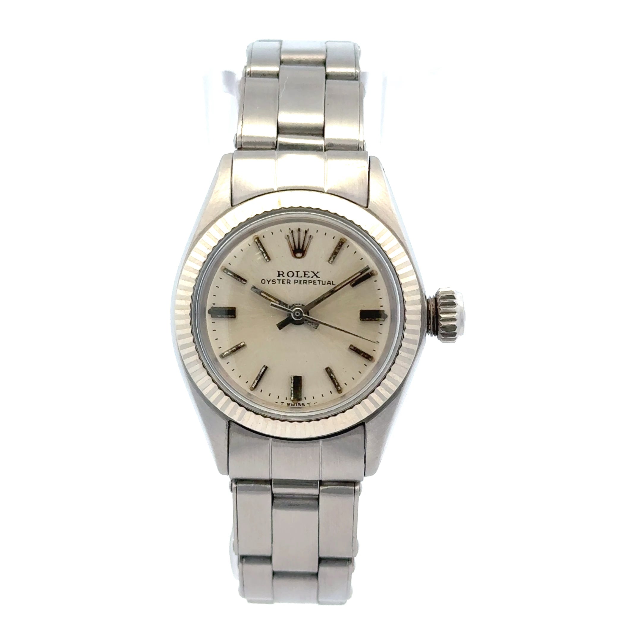 1958 Rolex Datejust #6619 - 24mm Oyster Ladies Manual Wind Fluted Bezel White Gold