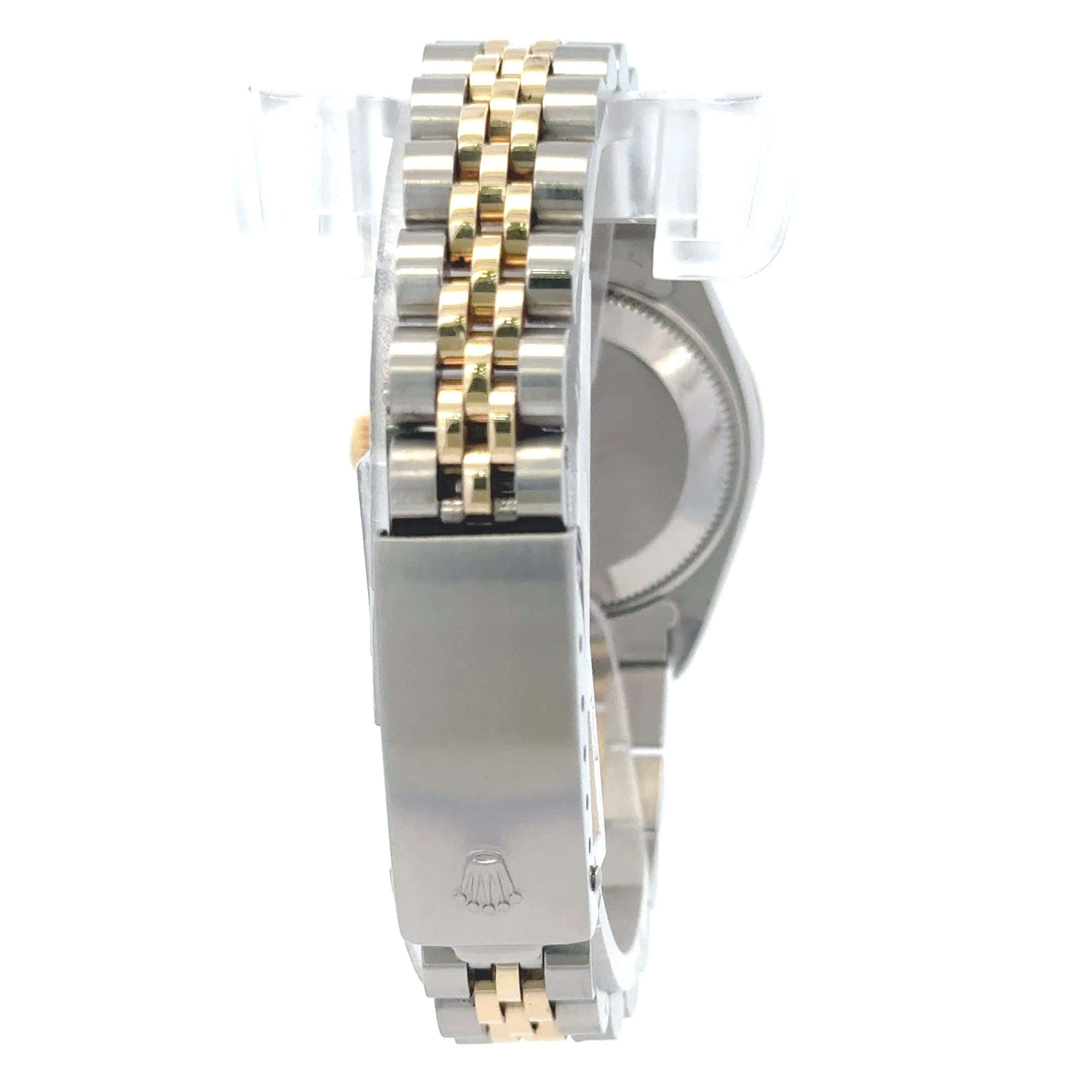 1975 Rolex Datejust #6917 - Ladies 26mm Blue Diamond Dial & Diamond Bezel Jubilee Two tone