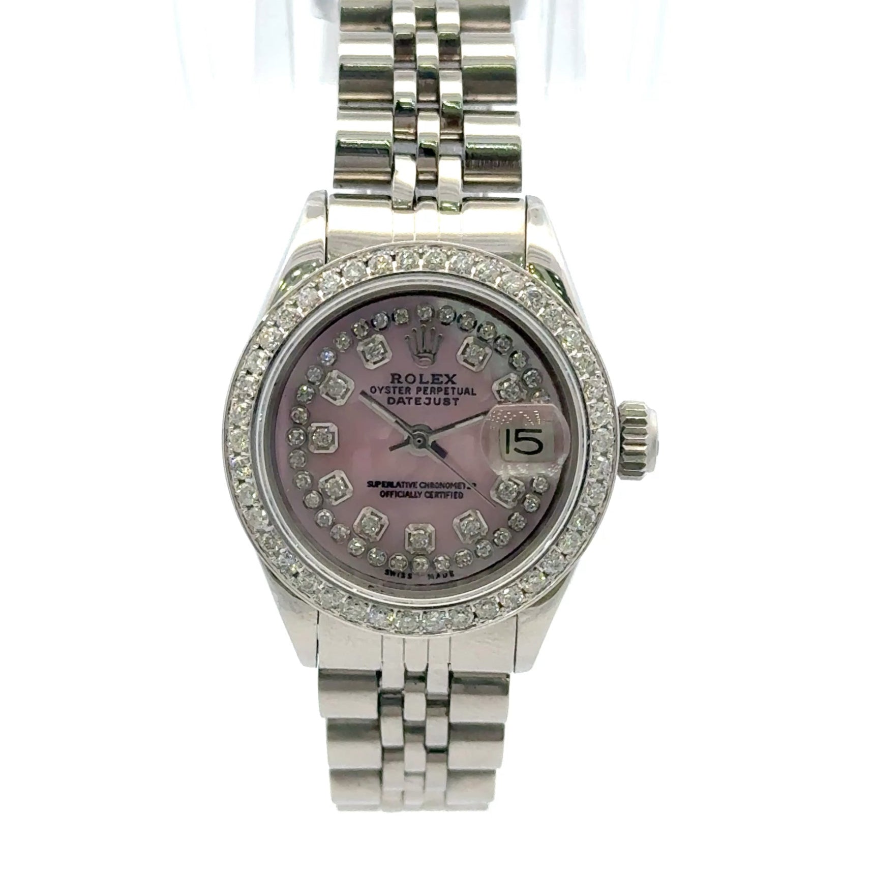 1973 Rolex Datejust #6917 - 26mm Ladies MOP Diamond Dial & Diamond Bezel