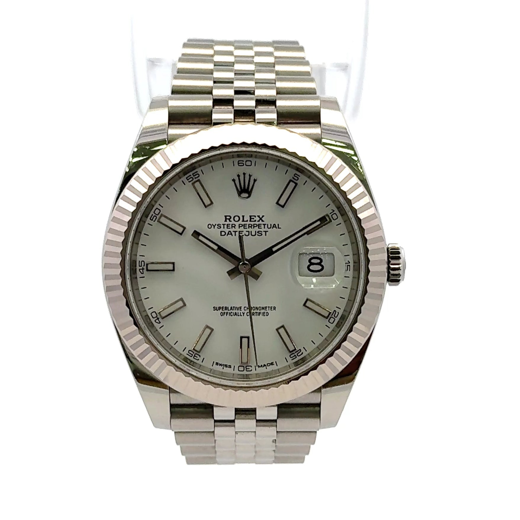 Rolex Datejust #126333 - 41mm Jubilee Bracelet Fluted Bezel White Dial