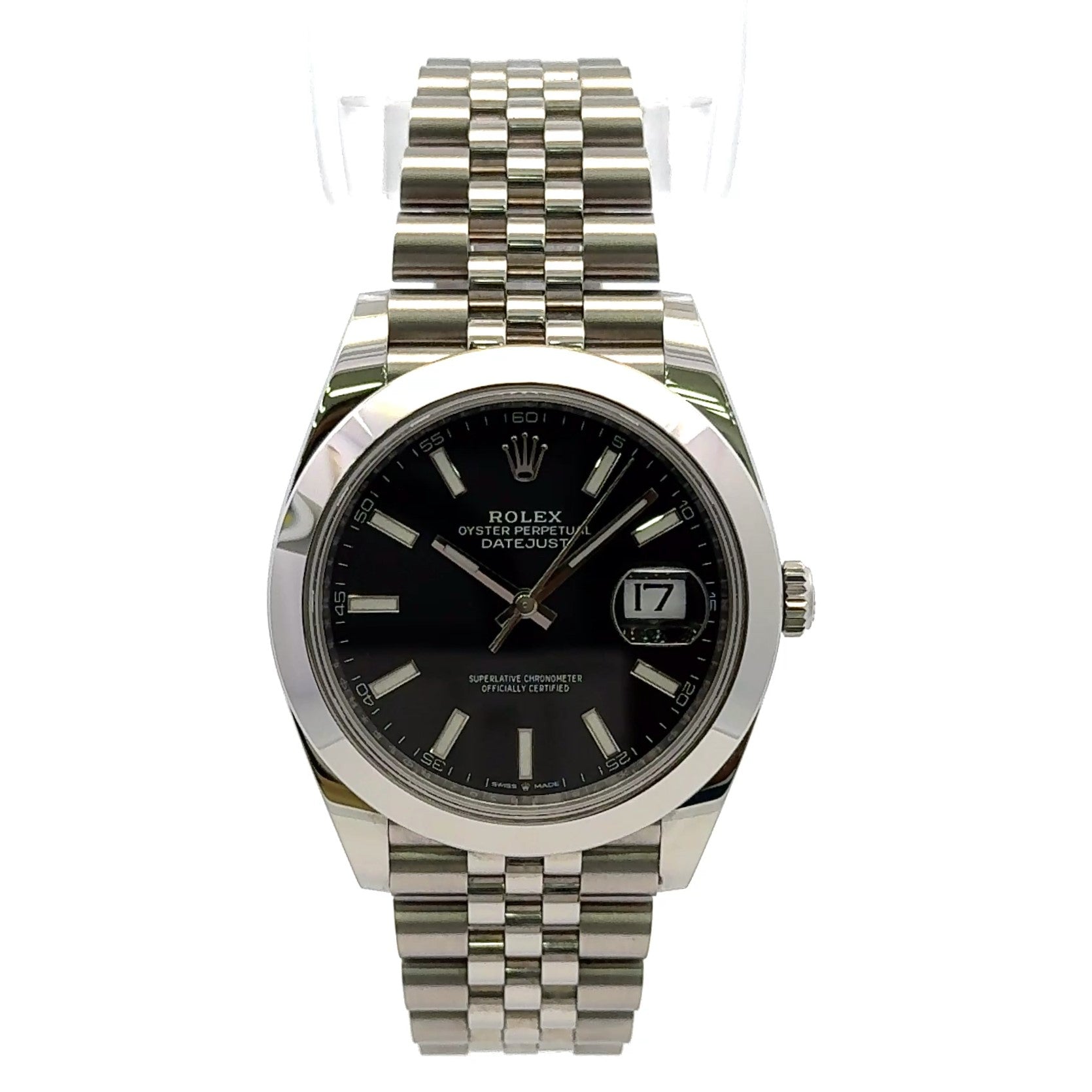 2022 Rolex Datejust #126300 41mm Black Dial Jubilee Stainless steel