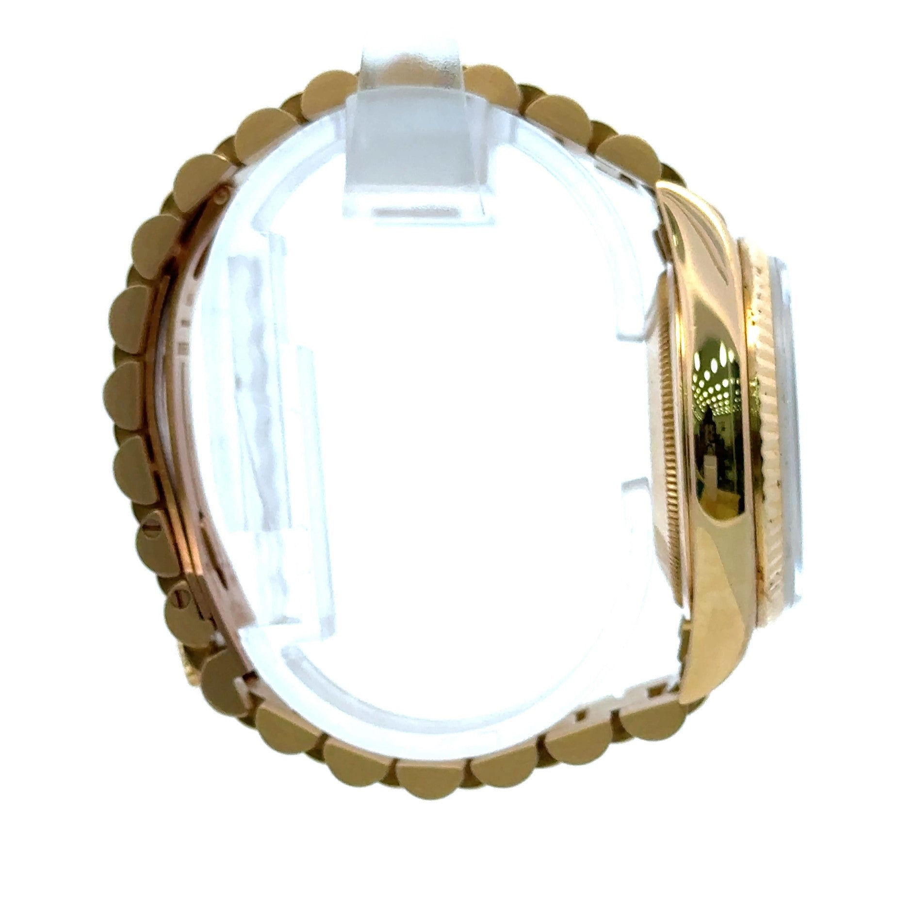 1989 Rolex Day Date #18038 - 36 mm Presidential 18k Full Gold Fluted Bezel Gold Diamond Dial