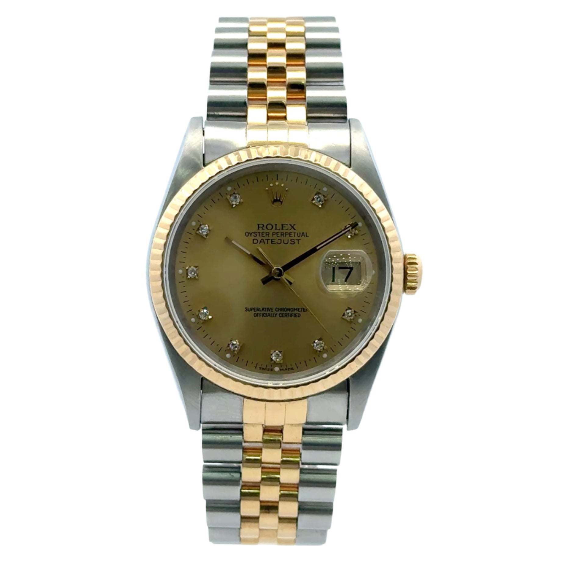 1991 Rolex Datejust #16233 - 36mm Jubilee Two Tone Stainless Steel Band Yellow Gold 18k Fluted Bezel