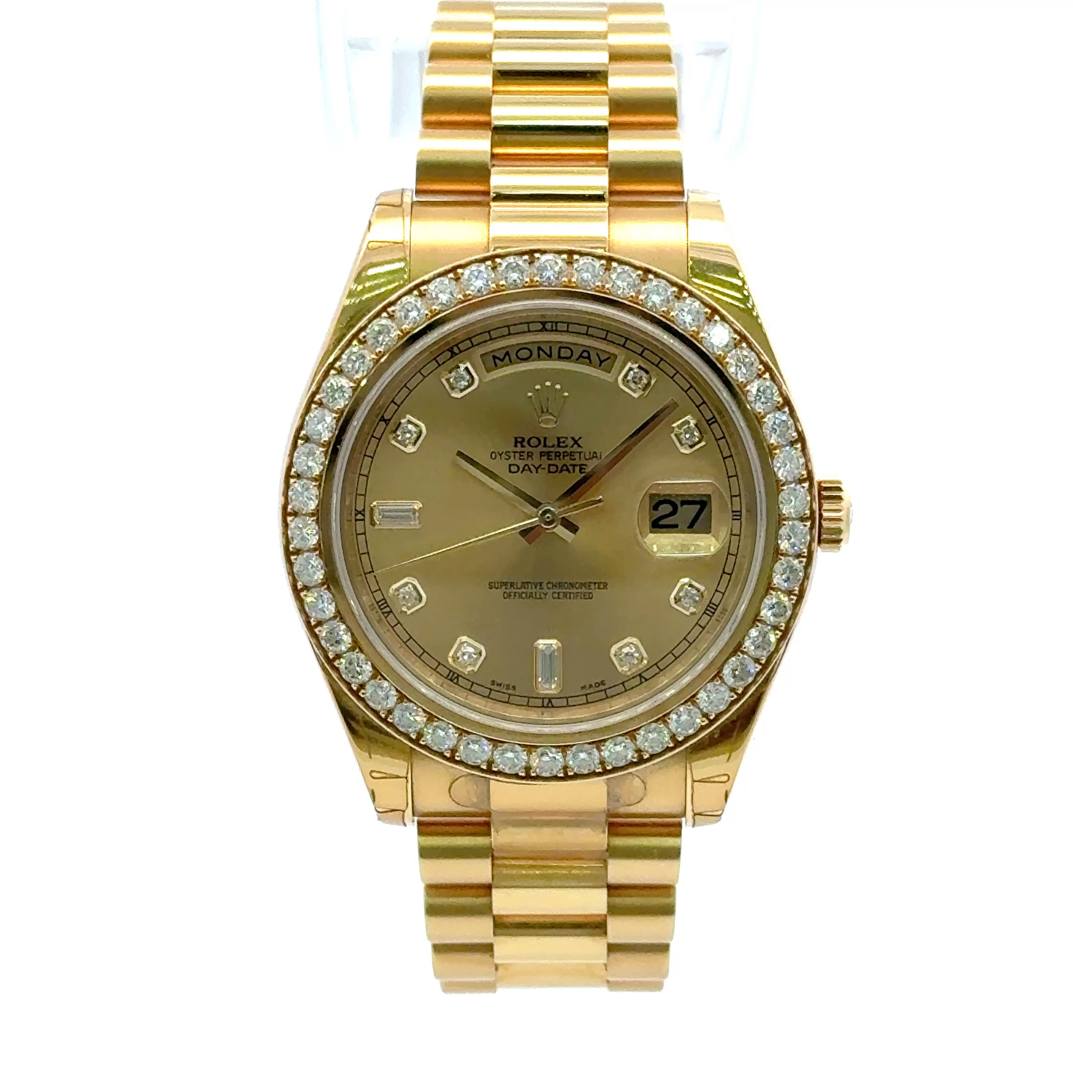 2008 Day Date #218348 - Yellow Gold 18K Diamond Dial & Bezel Factory 41mm