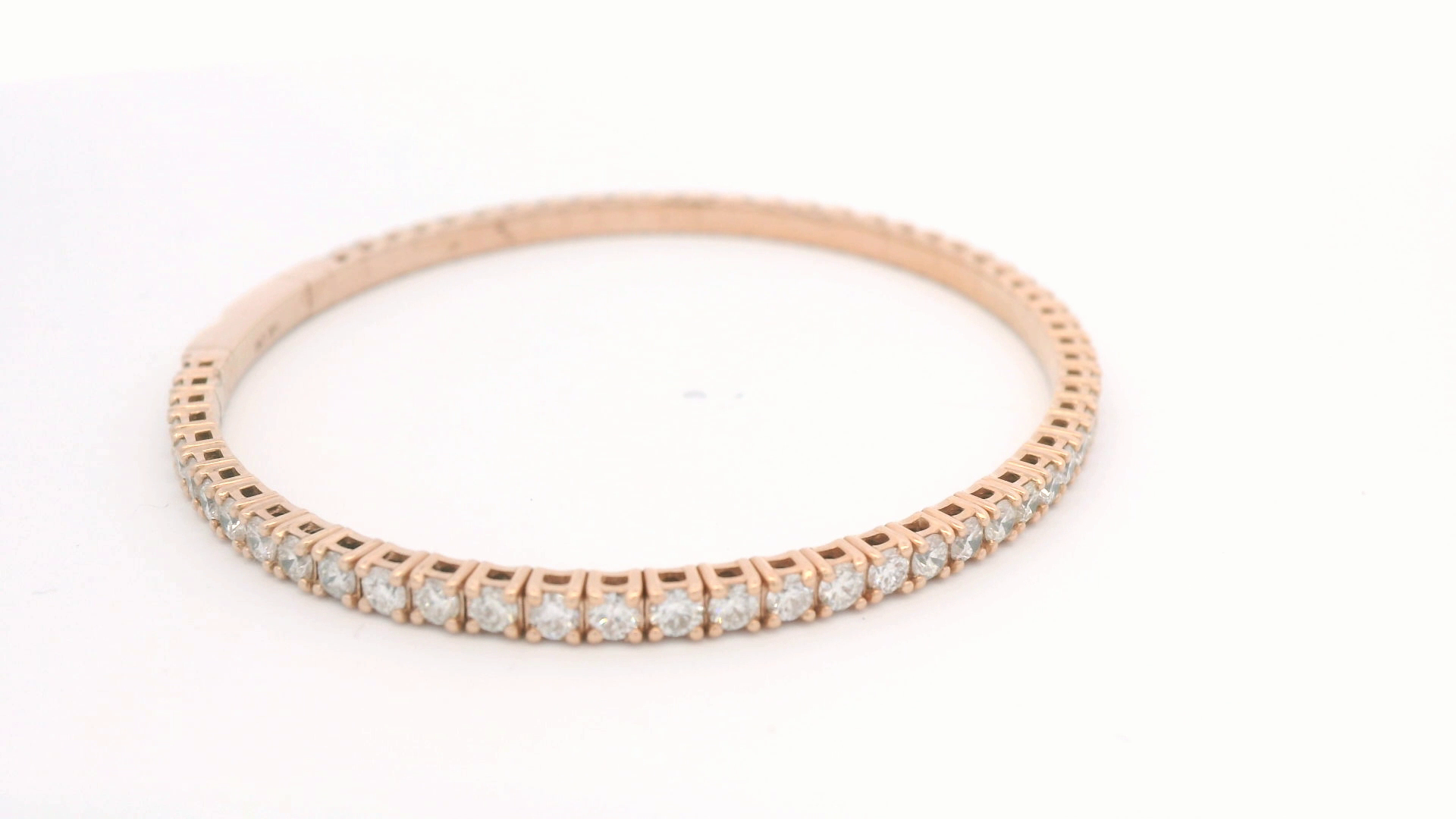 BRACELET 14KR 3.03CT 55MM 1.70MM 60 STONES 4-PRONG FULL DIAMOND