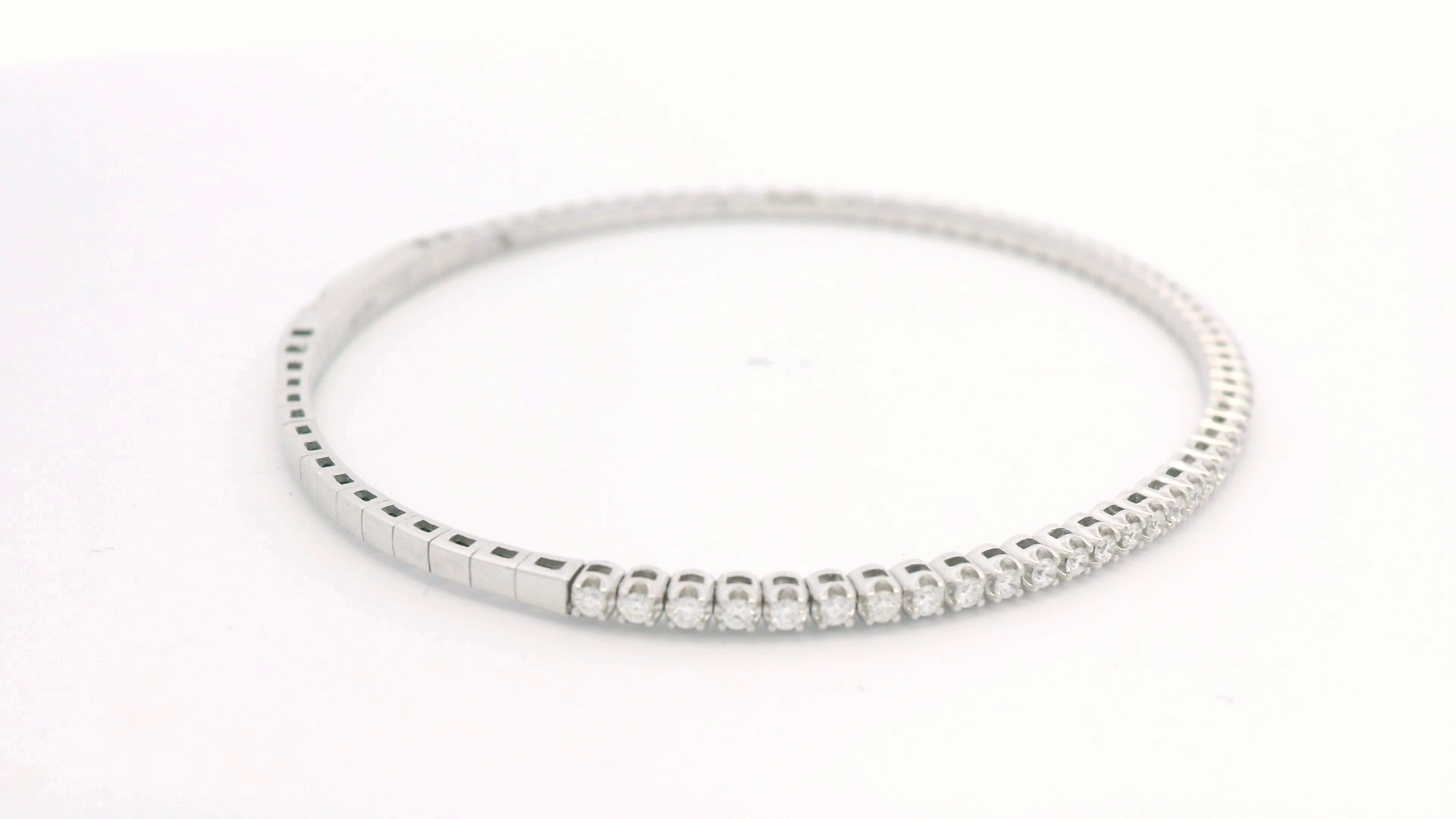 BRACELET 14KW 2.00CT 60MM 1.70MM 90 STONES 4-PRONG FULL DIAMOND