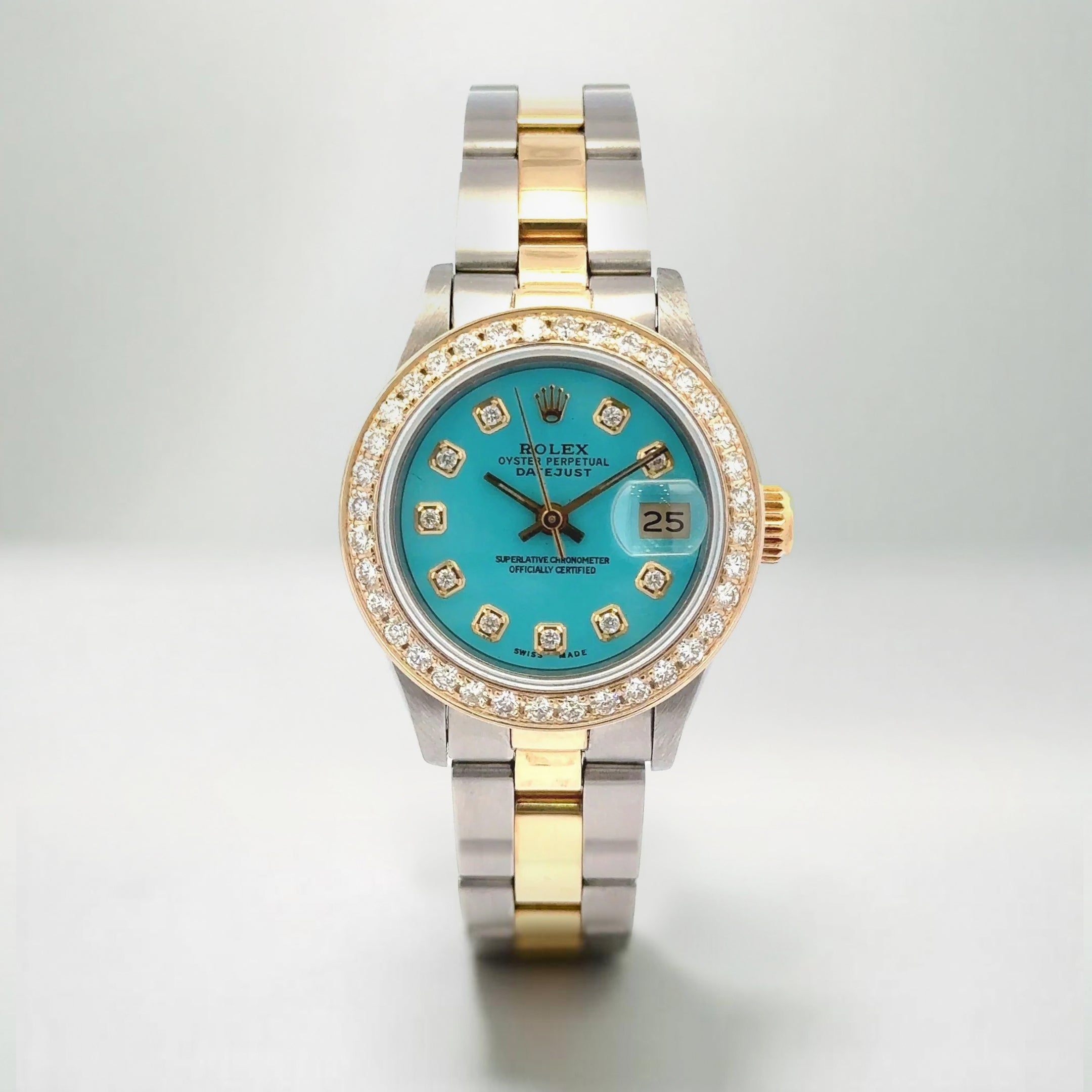 1984 Rolex Datejust #69173 - 2 Tone Oyster Teal Diamond Dial & Bezel