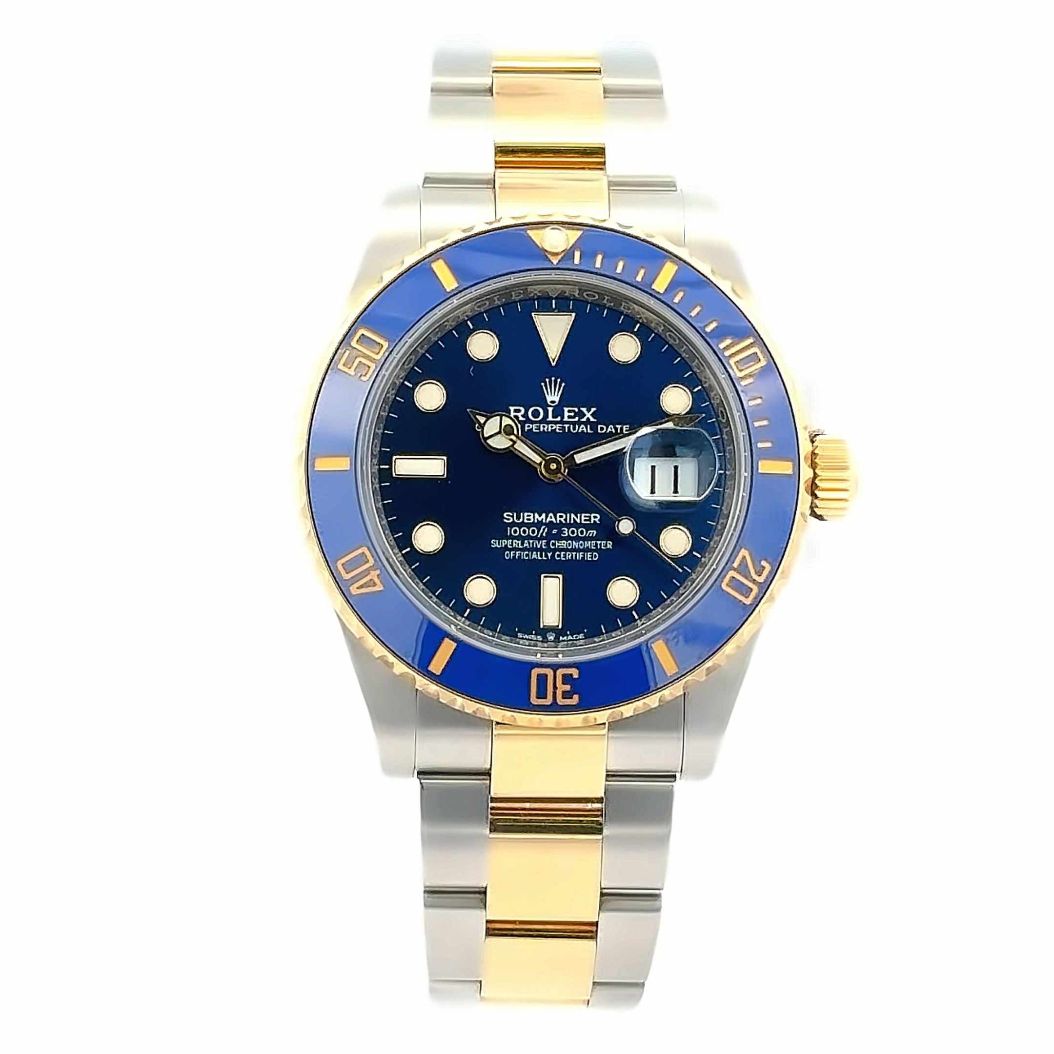 2021 Rolex Submariner #126613LB - Silver/Gold Oyster Bracelet Blue Bezel