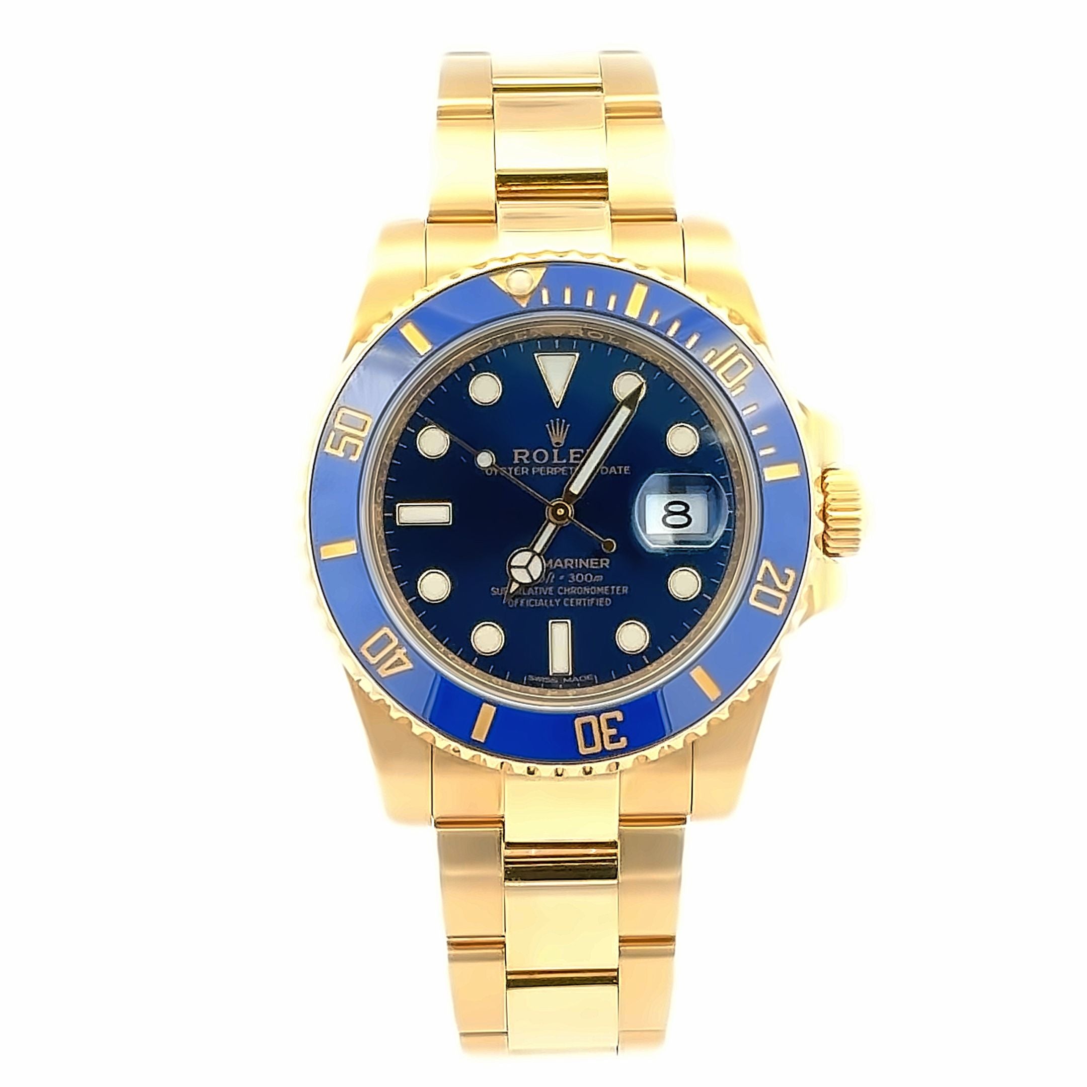 2016 Rolex Submariner #116618LB - Ceramic Blue Yellow Gold