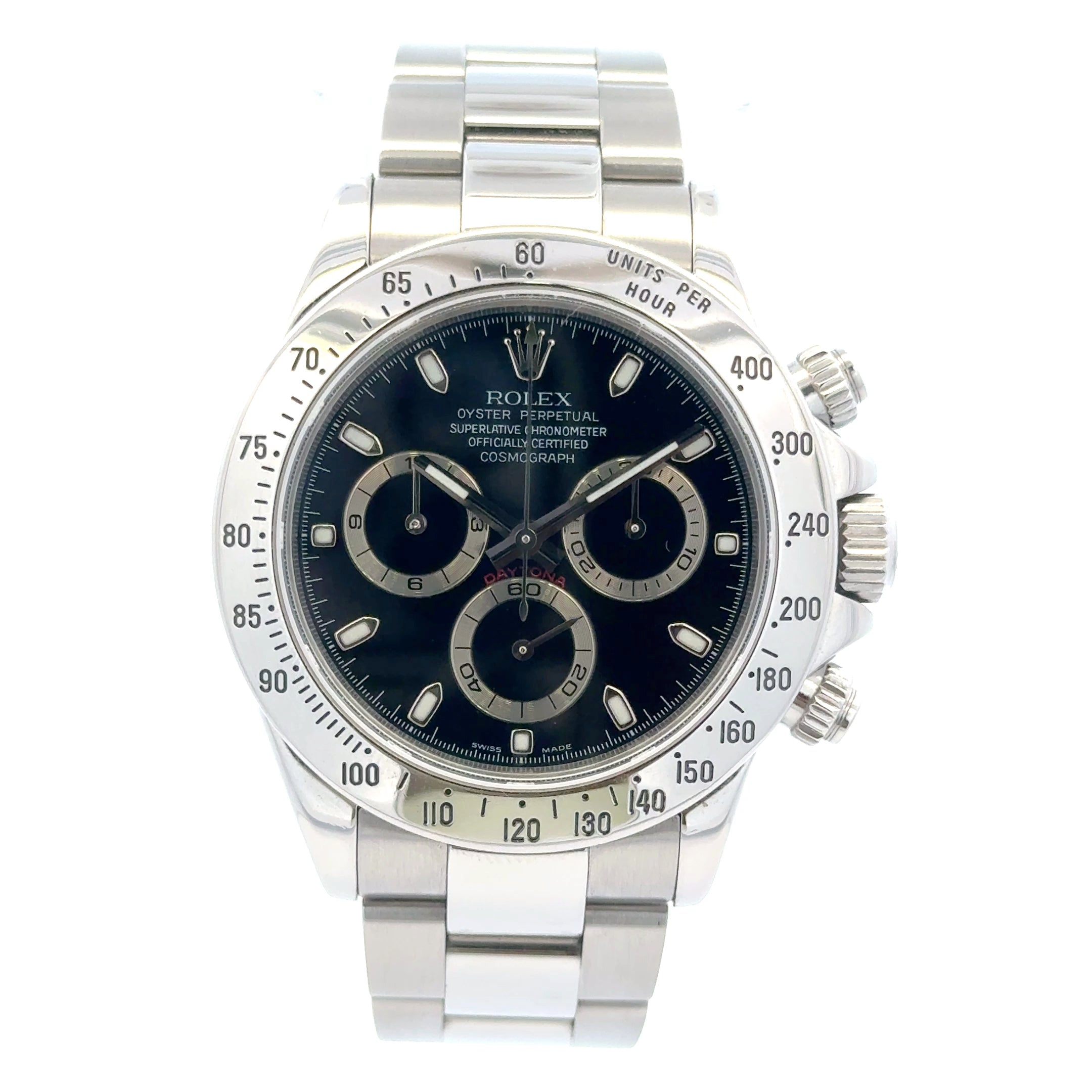 2007 Rolex Daytona #116520 - Cosmograph Silver Oyster Bracelet with Silver Bezel