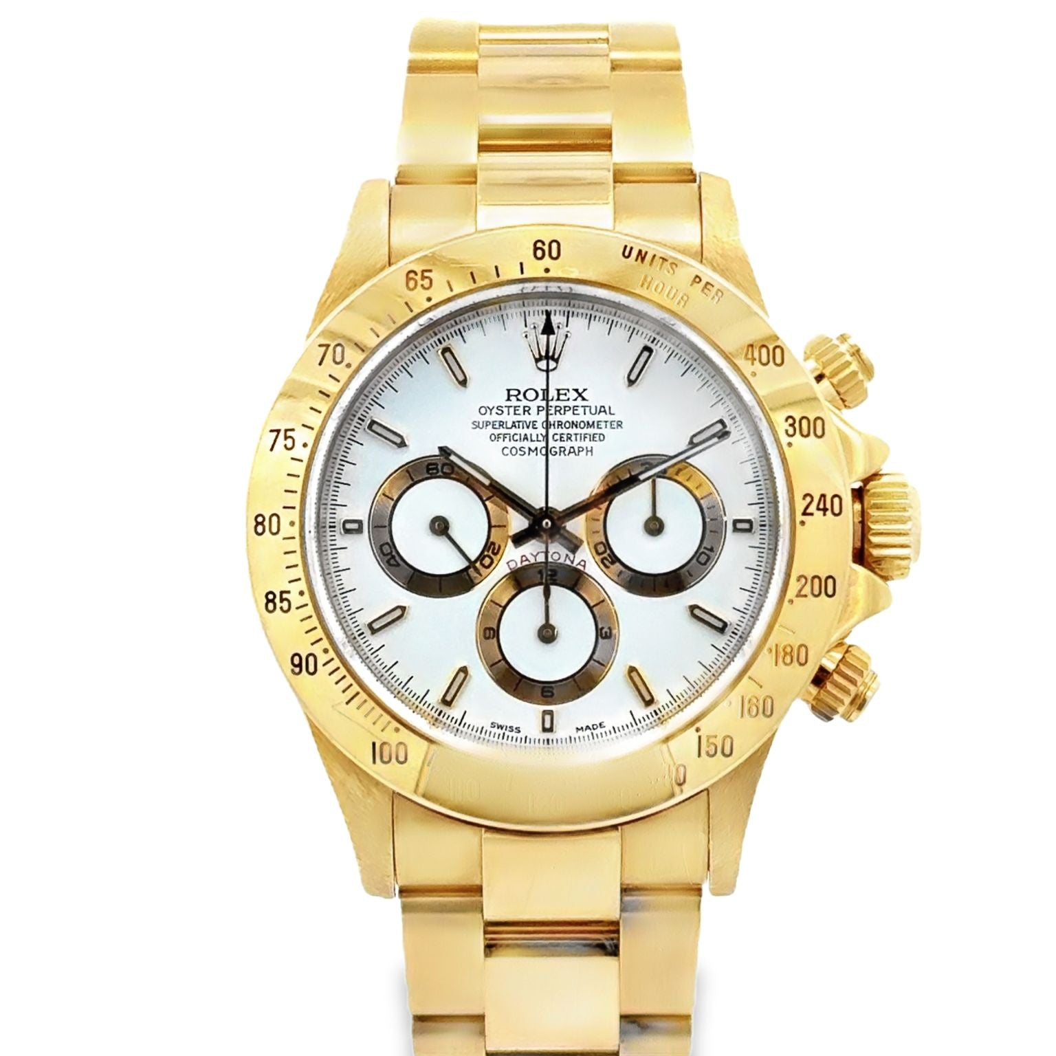 1999 Rolex Daytona #16528 - 18K Yellow Gold 40mm White Dial