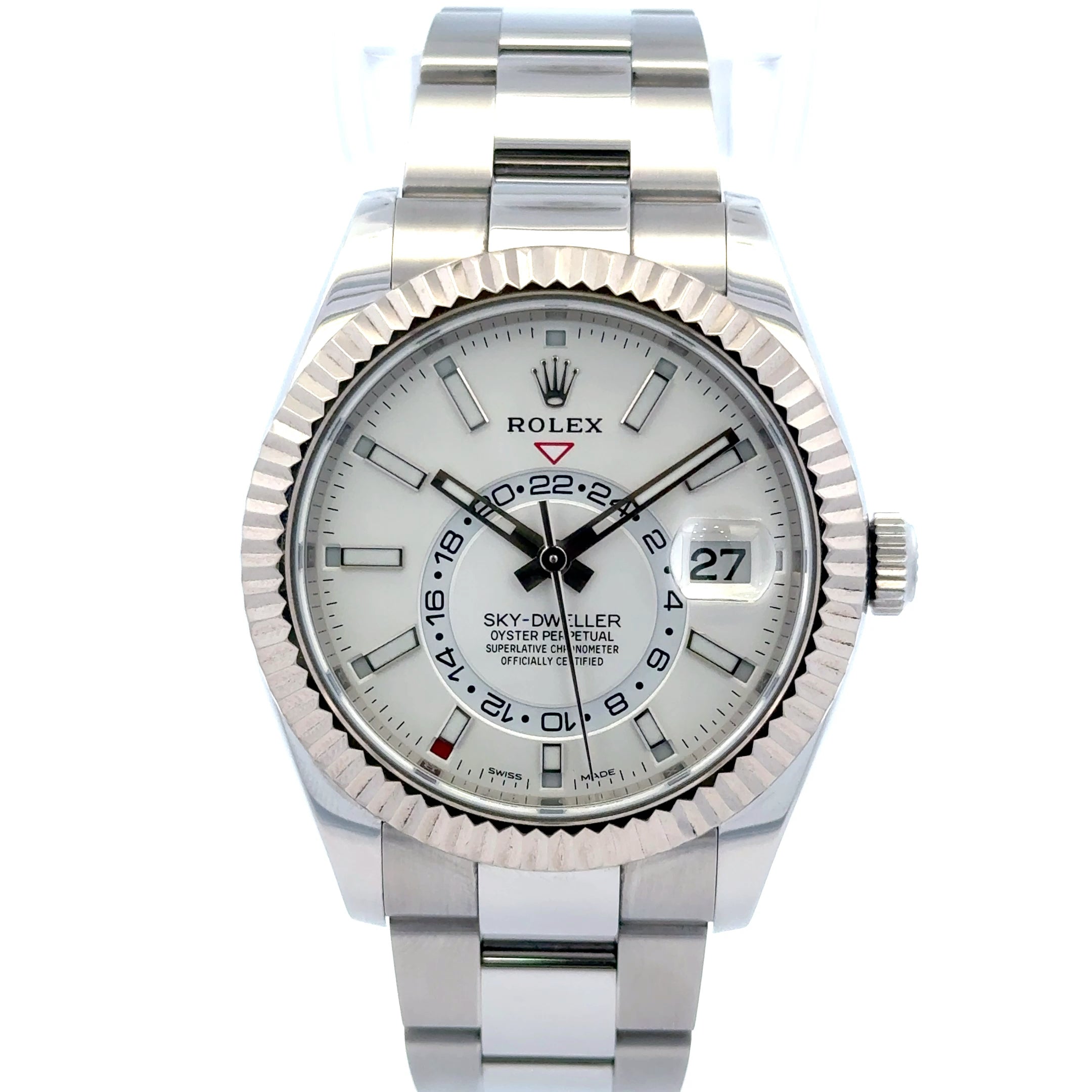 2018 Rolex Sky-Dweller #326934 - Silver Oyster Bracelet Bezel