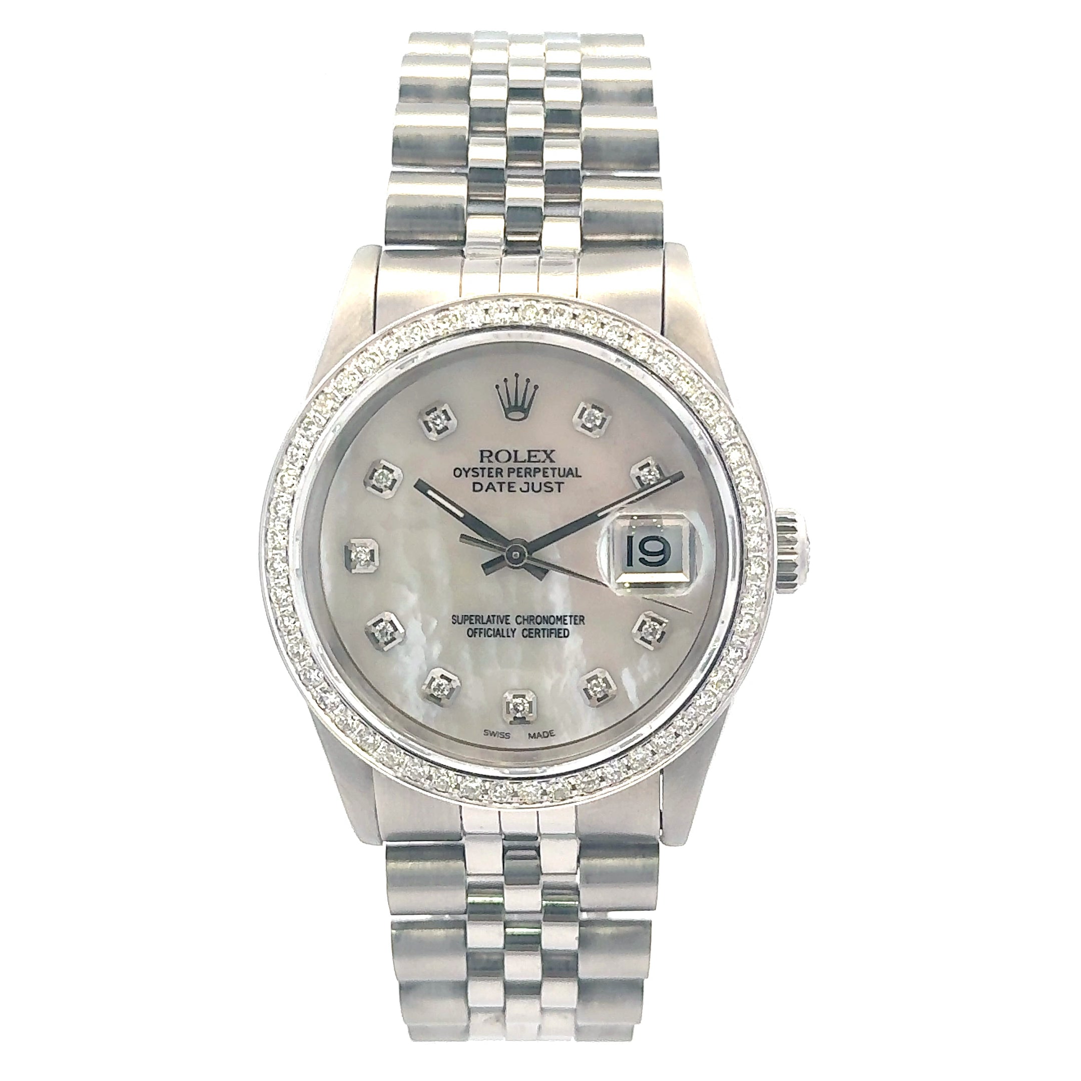 1995 Rolex Datejust #16234 - Mother of Pearl Diamond Dial & Diamond Bezel