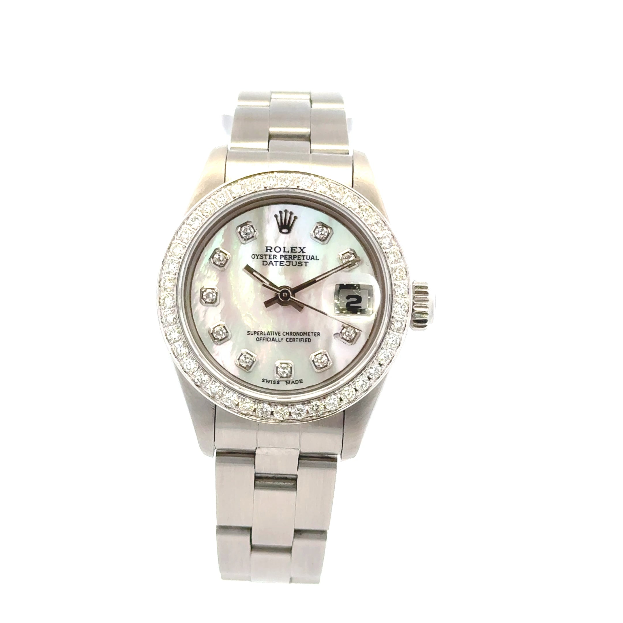 1998 Rolex Lady-Datejust #69160 - Diamond Dial & Bezel White Mother of Pearl Dial