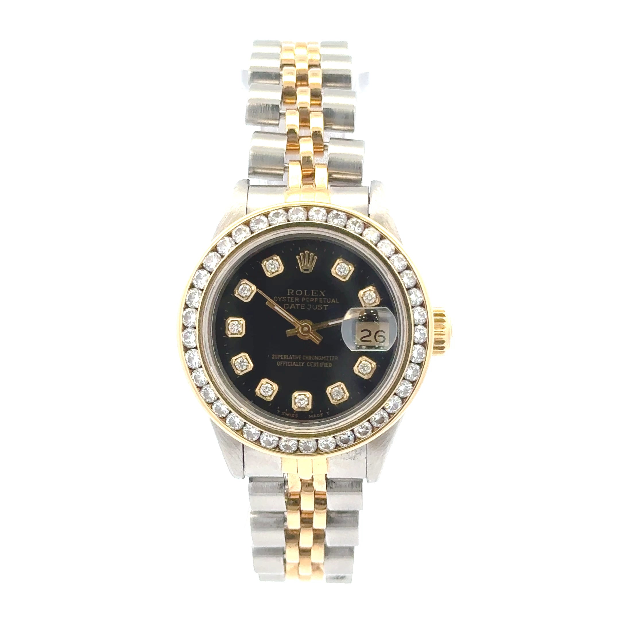 1990 Rolex Datejust #69173- Oyster Perpetual Diamond Dial & Bezel