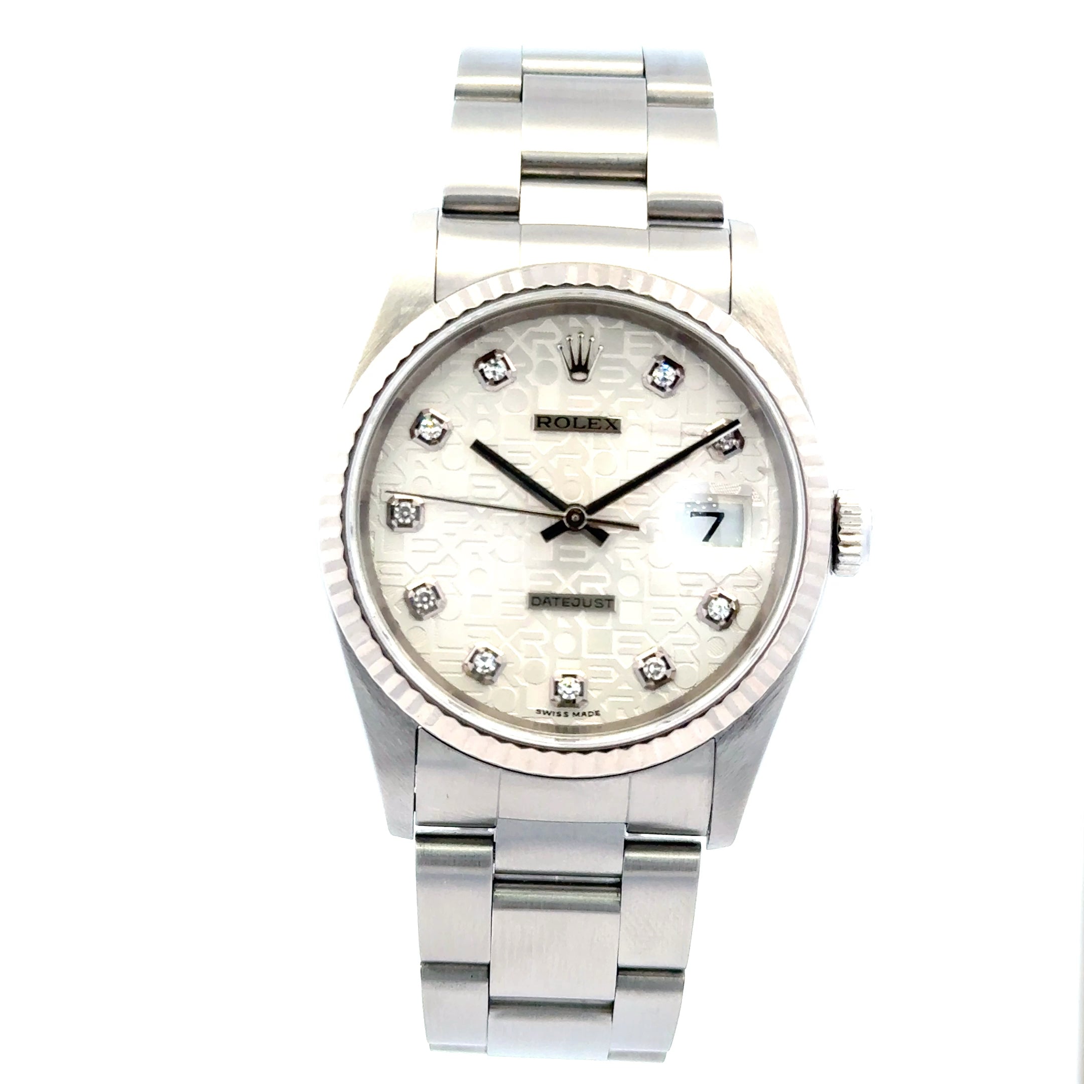 2004 Rolex Datejust #16234- Diamond Dial With Pattern & Oyster Band