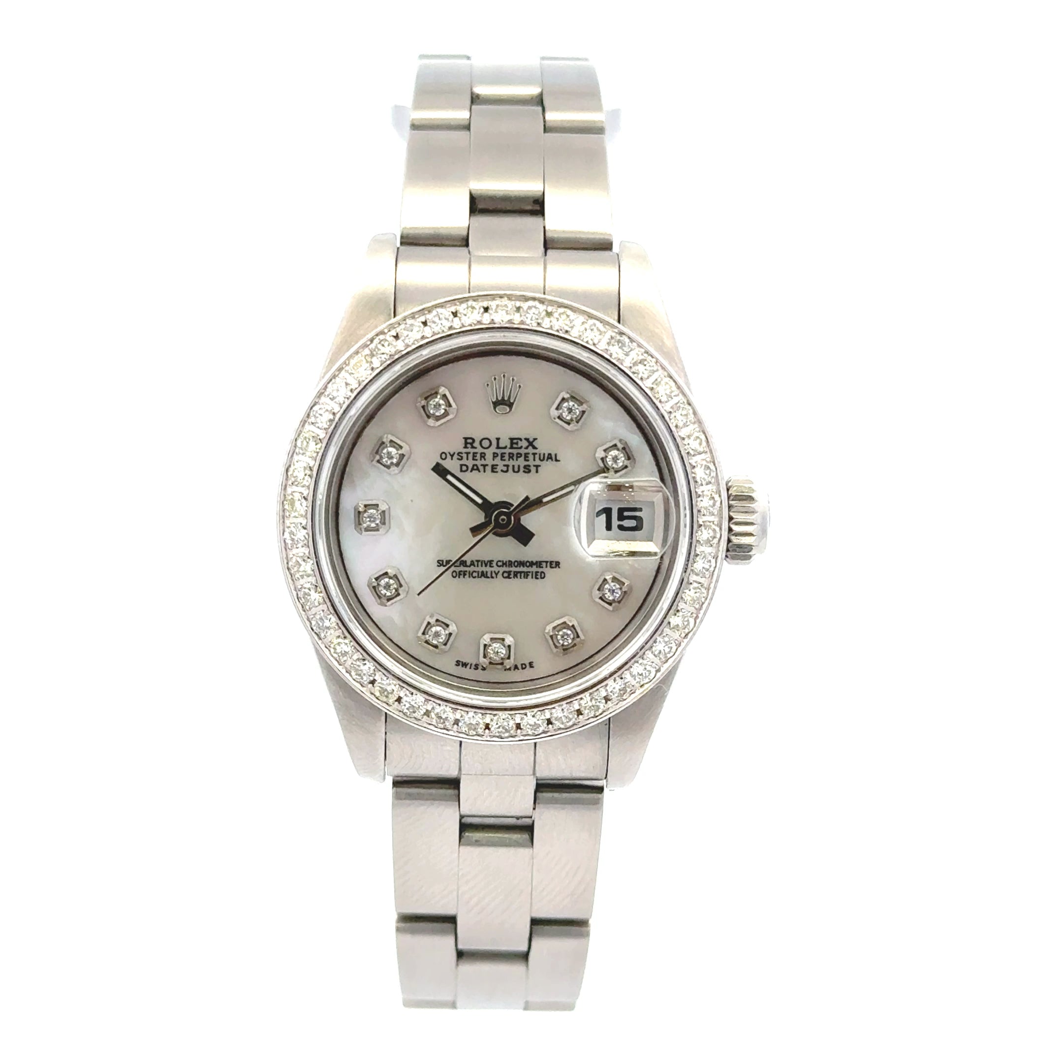 1997 Rolex Datejust #69160- Oyster Perpetual With Diamond Dial & Bezel