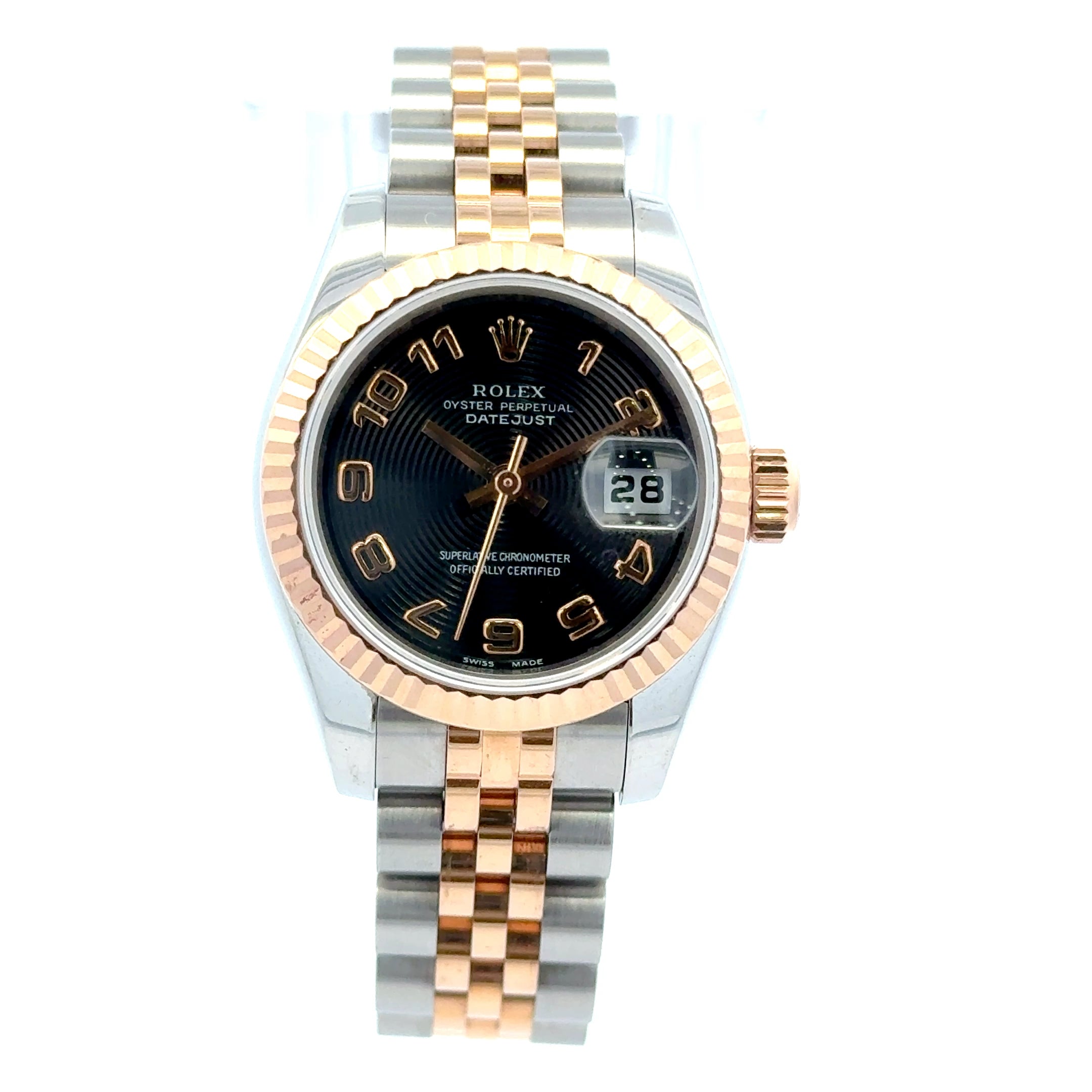 2006 Rolex Datejust #179171 - Jubilee Two-Tone Oyster Perpetual Textured Black Dial With Diamonds