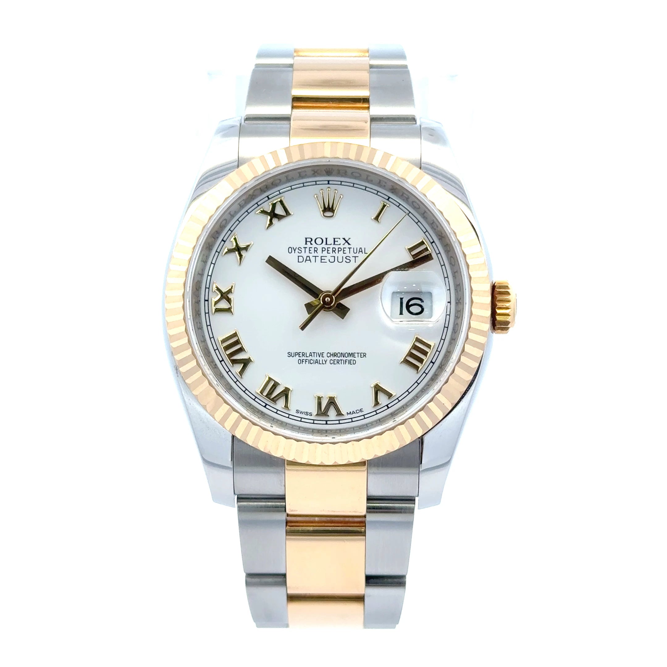 2017 Rolex Datejust #116233 - Oyster Perpetual Two-Tone Roman Numeral Dial