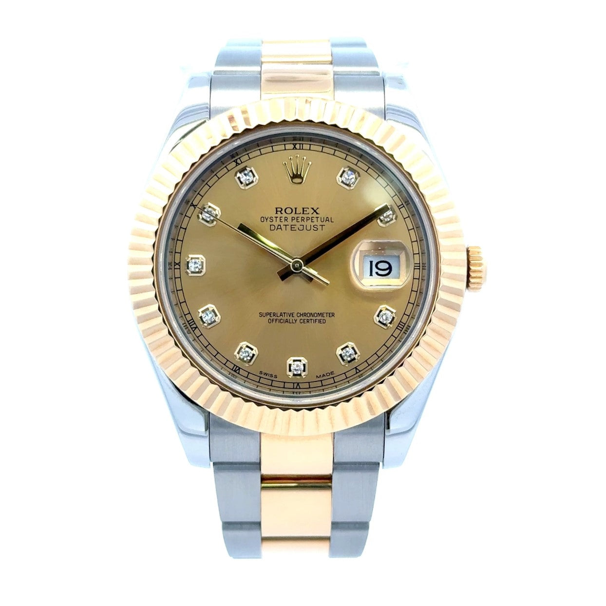 2019 Rolex Datejust II #116333 - Oyster Perpetual Two-Tone Diamond Dial