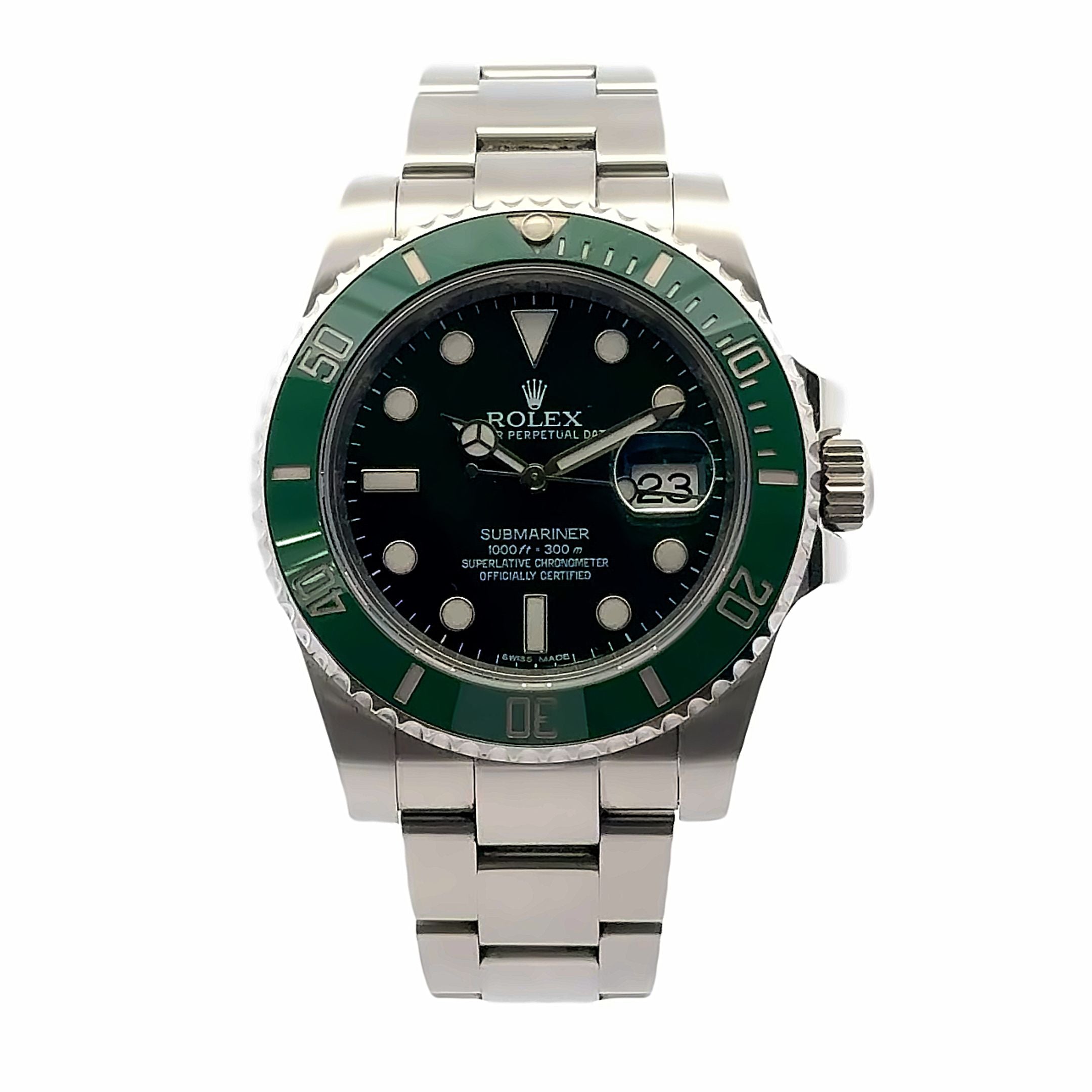 2014 Rolex Submariner #116610LV - Green Dial and Bezel