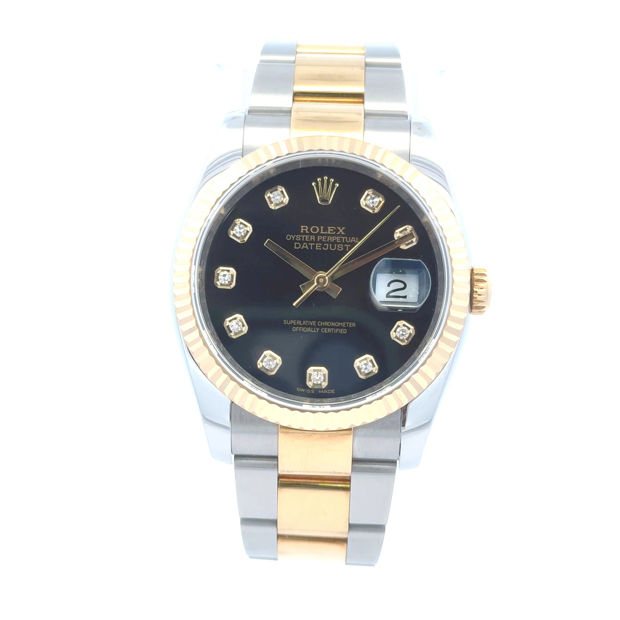 2010 Rolex Datejust #116233 - Oyster Perpetual Two-Tone With Diamond Dial