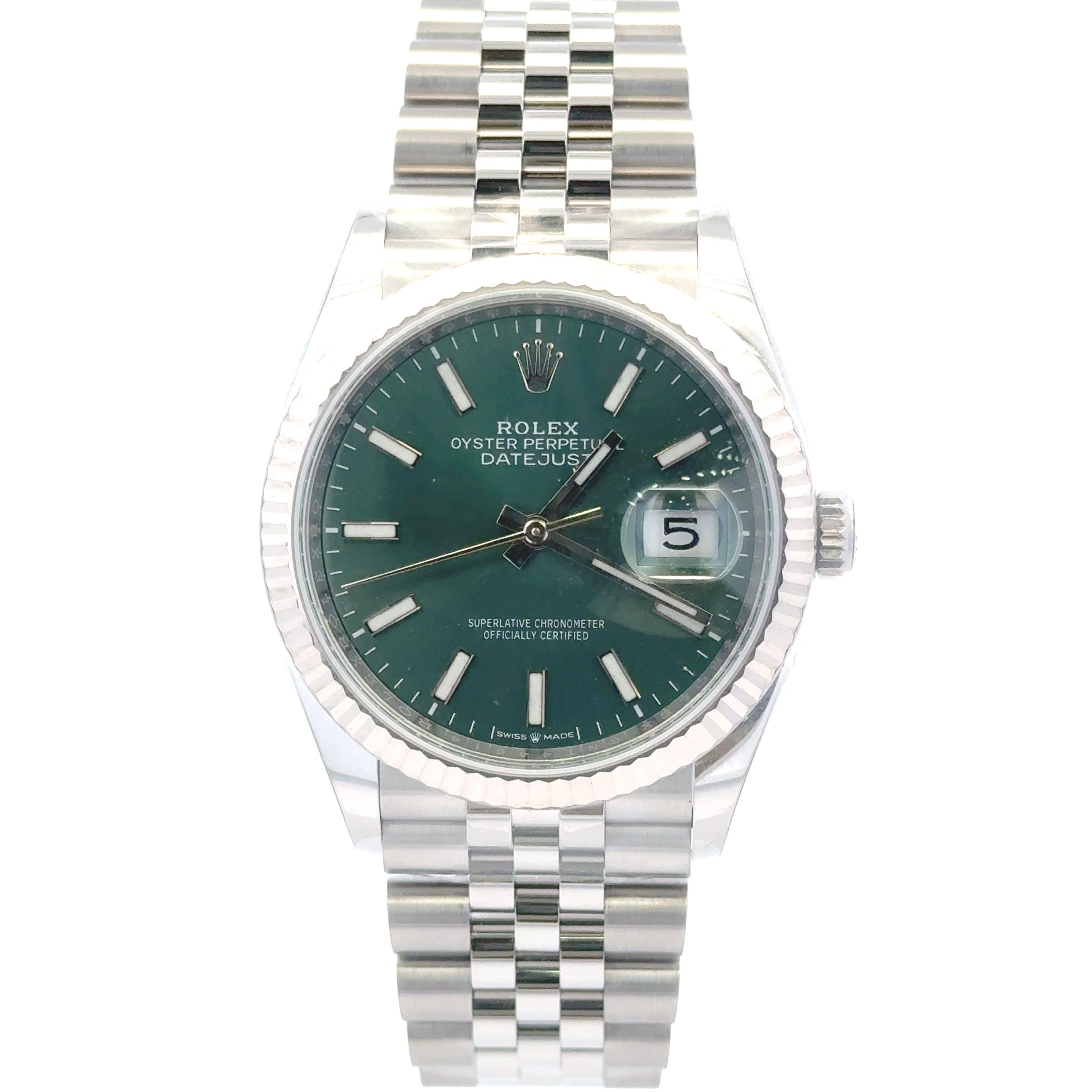 2023 Rolex Datejust #126234 - New Oyster Perpetual Jubilee Green Dial