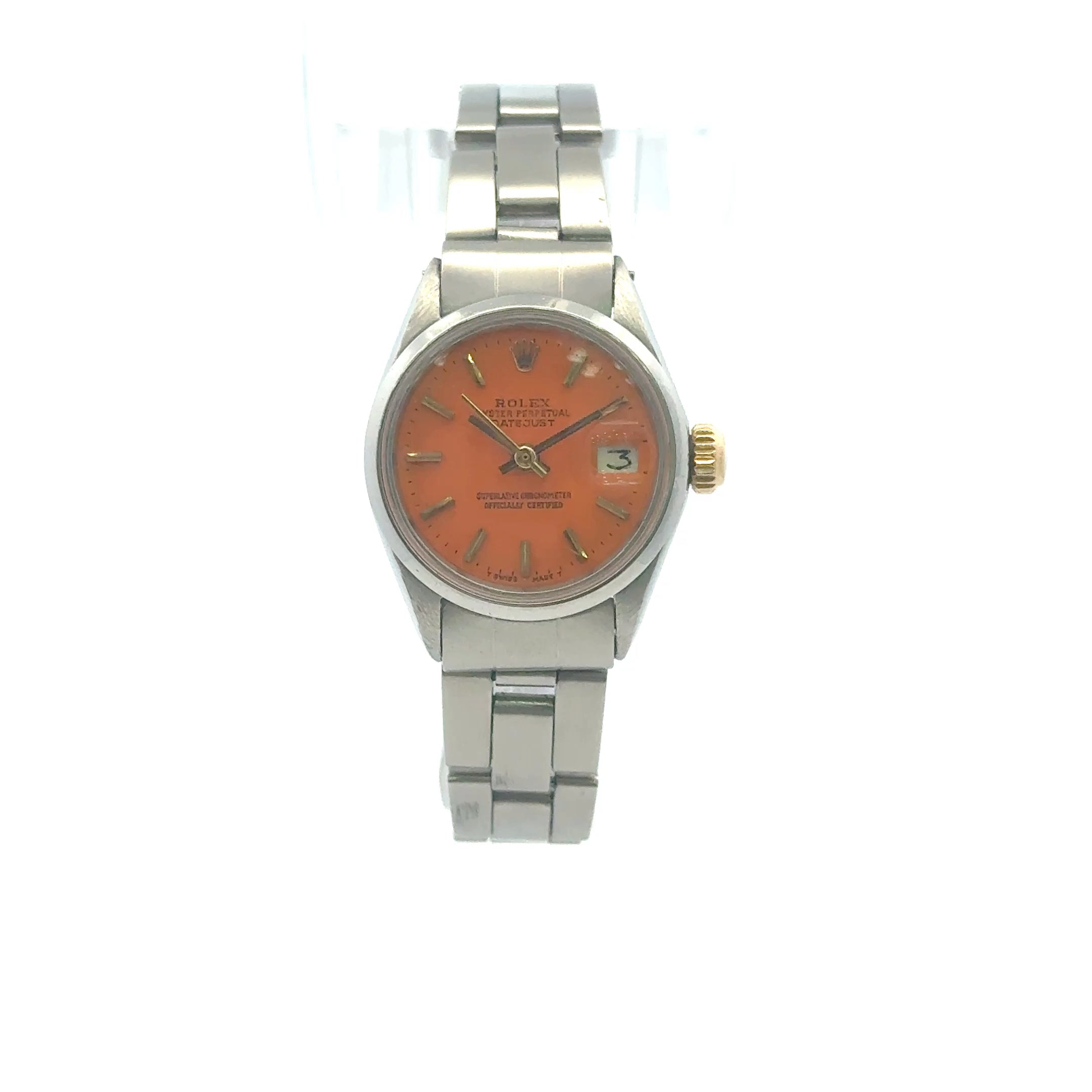 1970 Rolex Datejust #6516- Stainless Oyster Band & Smooth Bezel