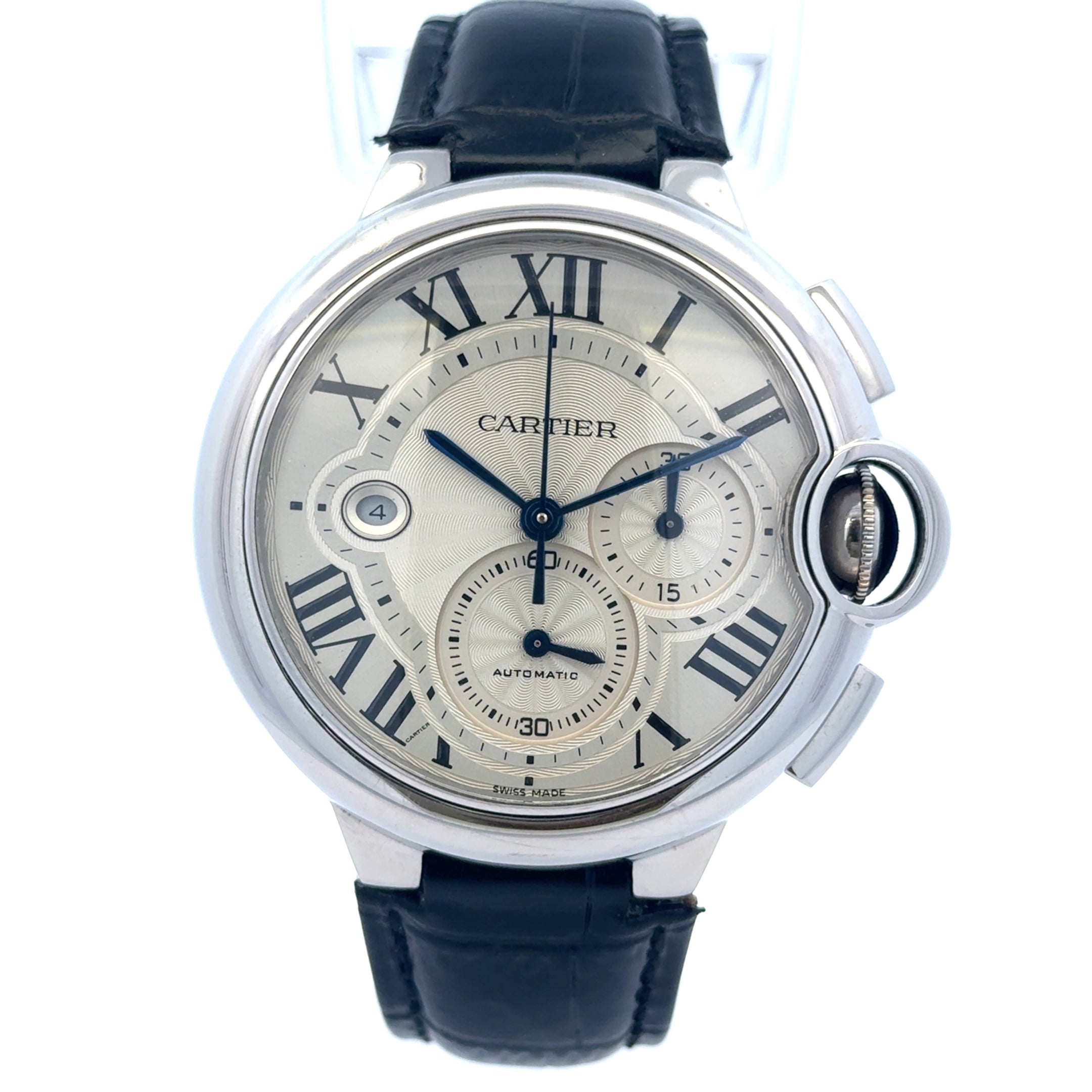 2008 Cartier Bleu Chronograph #3567 - Roman Numeral Dial