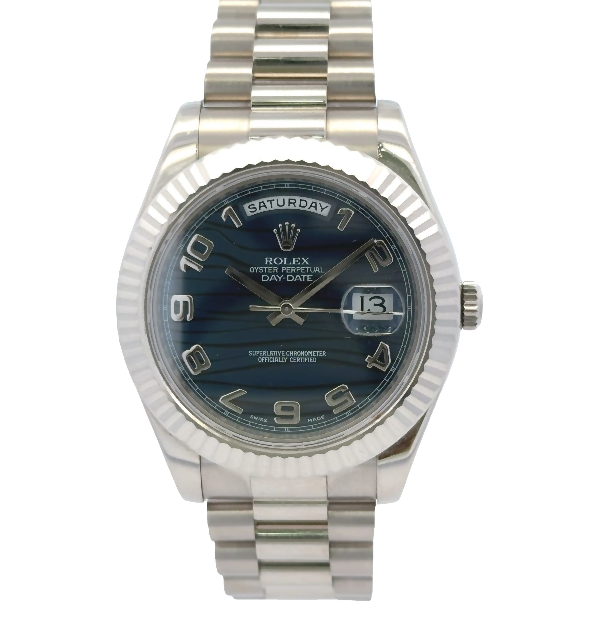 2015 Rolex President #218239 - Day-Date With Blue Patterned Dial