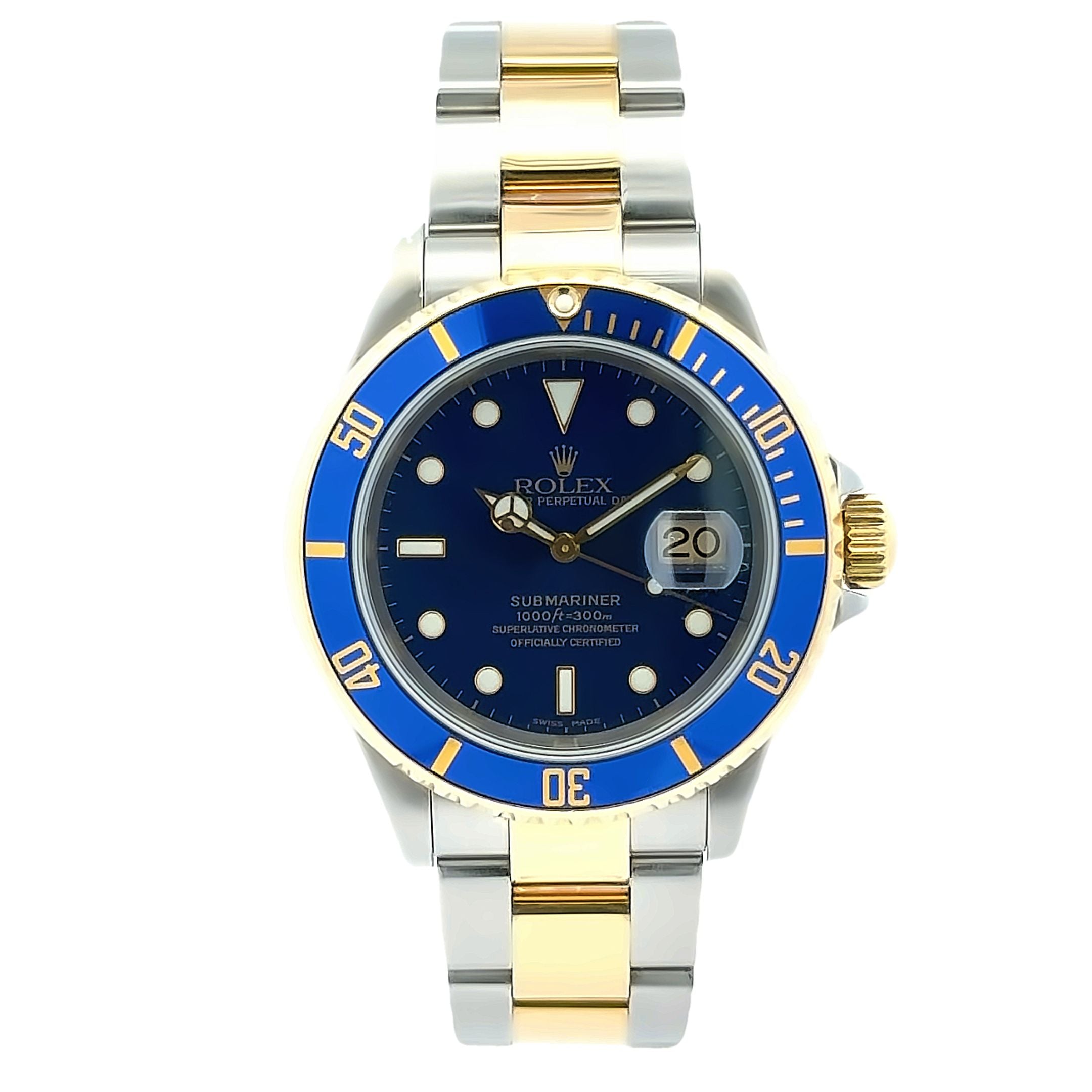 2001 Rolex Submariner #16613 - Oyster Perpetual Date Two-Tone With Blue Bezel