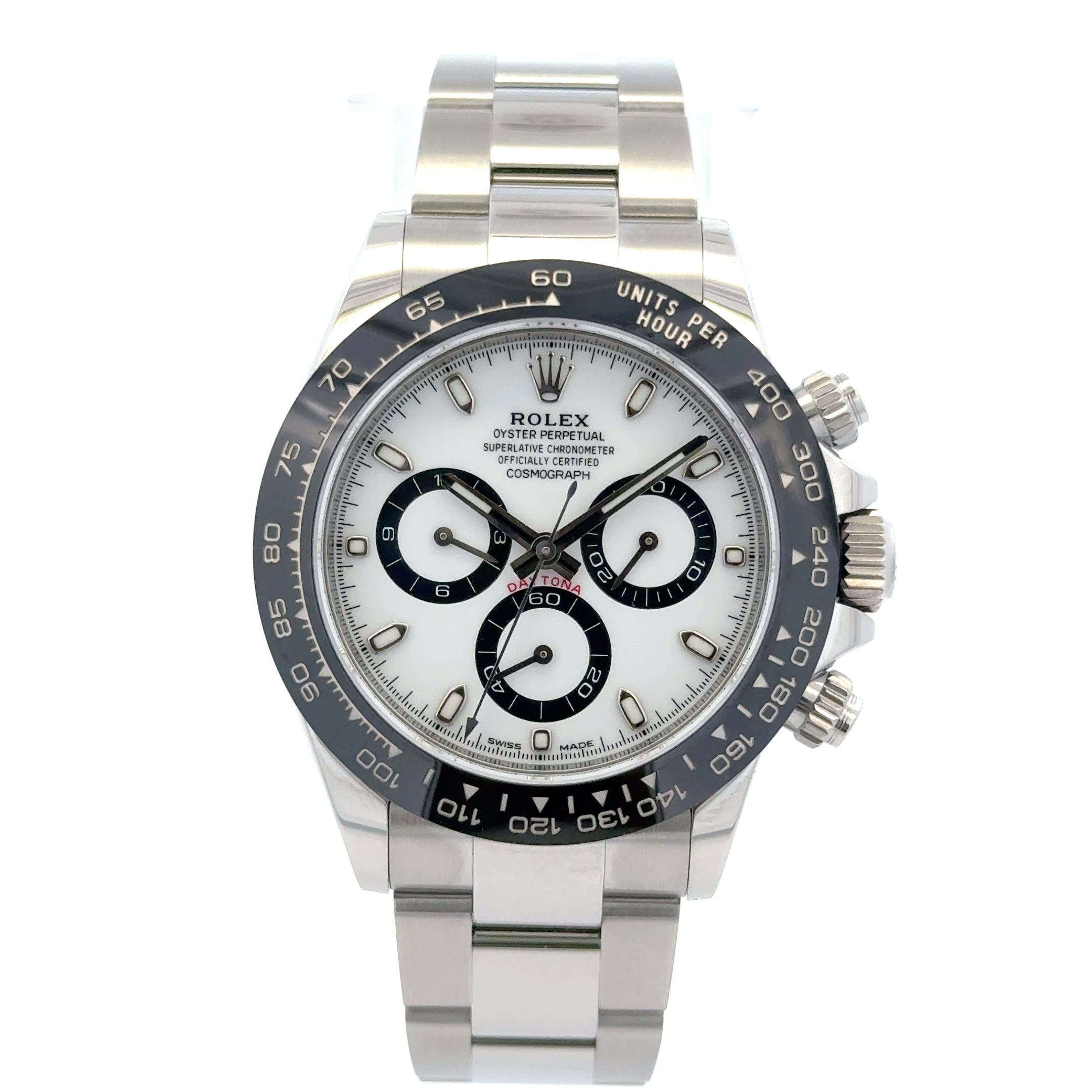 2022 Rolex Oyster Perpetual #116500LN - Oyster Daytona White Dial & Black Bezel