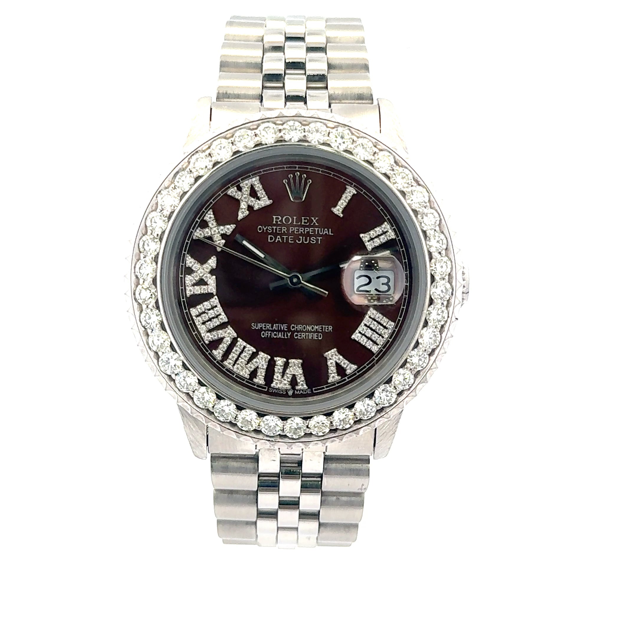 1987 Rolex Datejust #16014 - Oyster Perpetual Jubilee Diamond Bezel & Dial With Roman Numerals