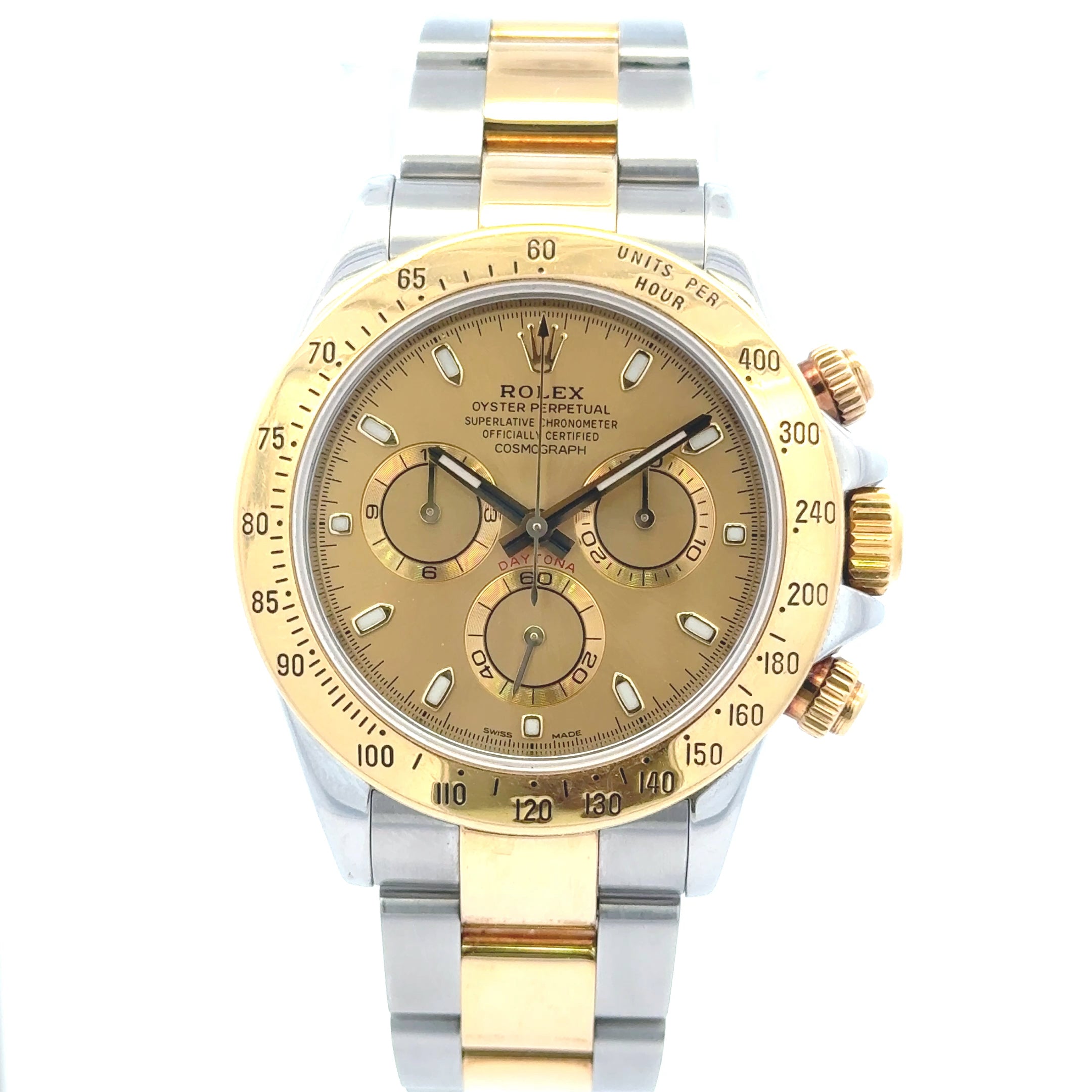 2002 Rolex Daytona #116523 - Cosmograph Oyster Perpetual Two-Tone With Gold Dial