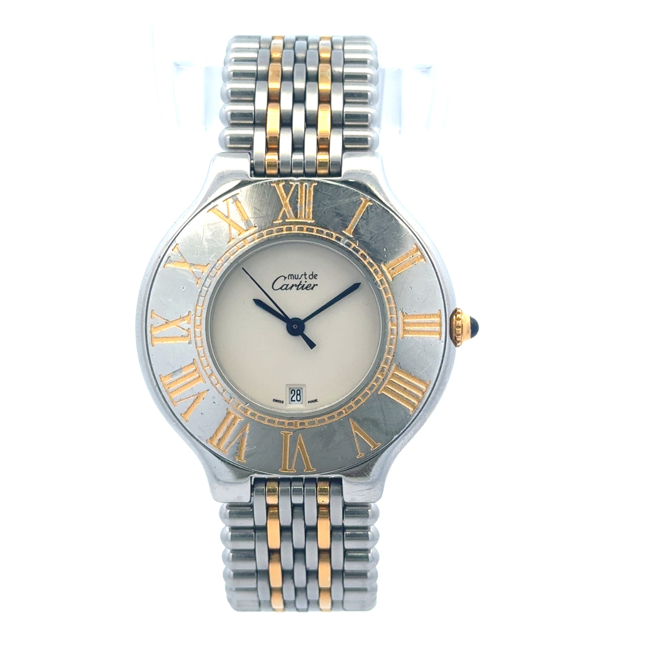 Cartier Must de #8762 - Roman Numeral Bezel Two-Tone