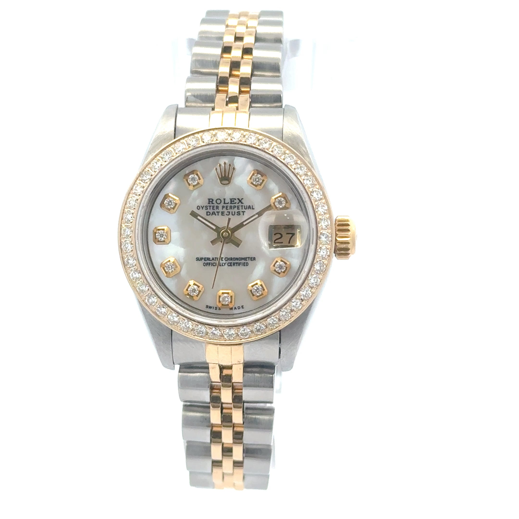 1990 Rolex Datejust #69173- Two Tone Jubilee, Diamond Bezel & Diamond MOP Dial