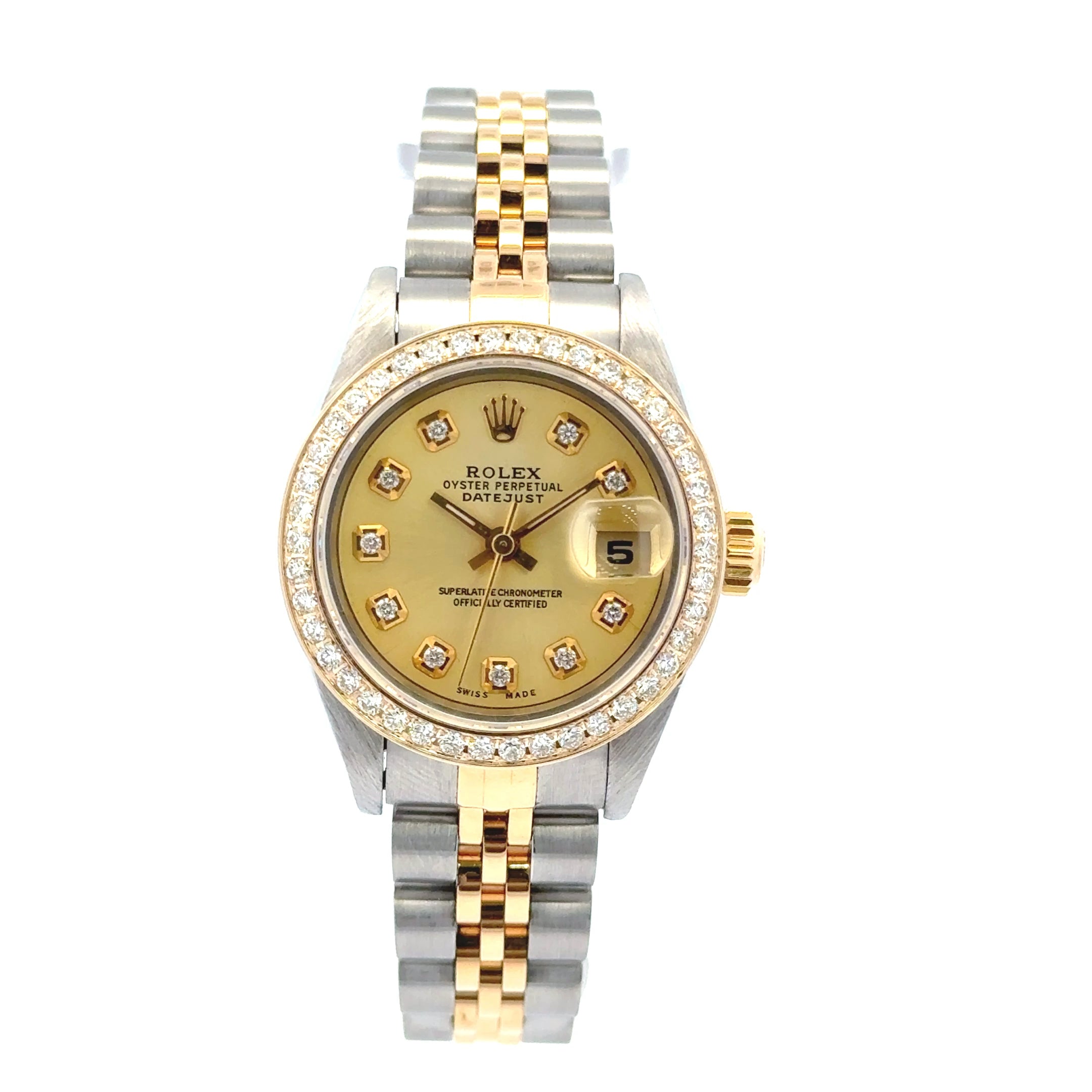 1993 Rolex Datejust #69173 - Oyster Perpetual Two-Tone Jubilee With Diamond Dial & Bezel