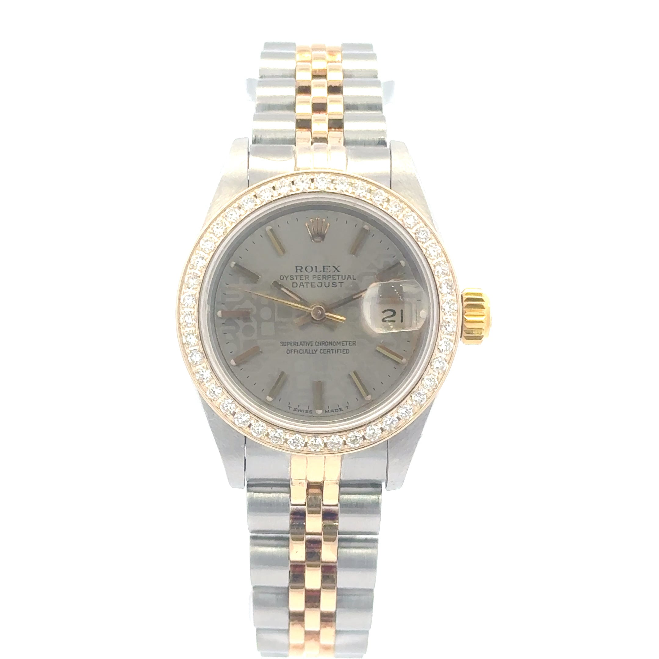 1996 Rolex Datejust #69173 - Two Tone Jubilee, Diamond Bezel & Rolex Computer Dial
