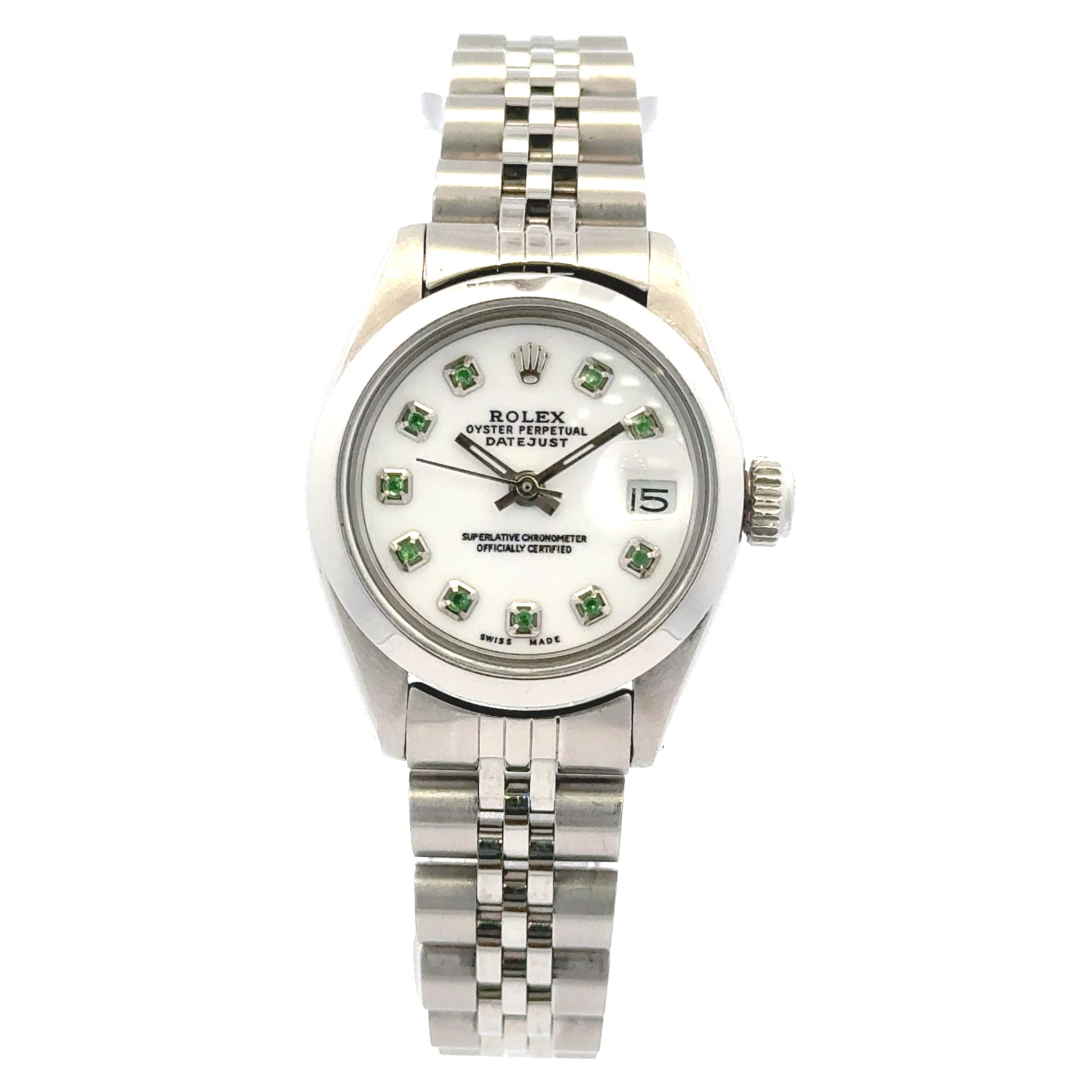 1980 Rolex Datejust #6916 - Oyster Perpetual Jubilee Emerald Dial