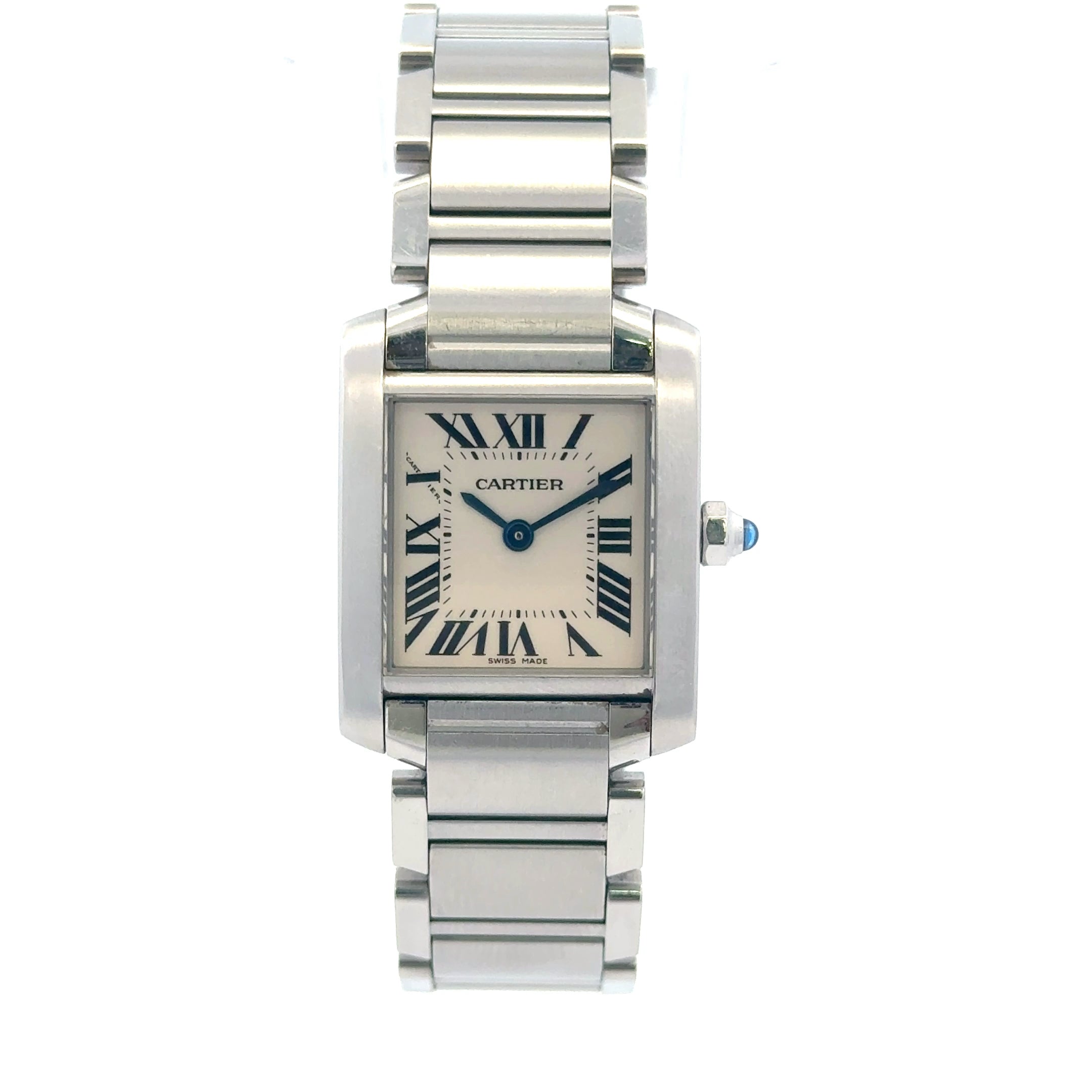 Cartier Tank Francais #234858515UF - White Dial With Roman Numerals