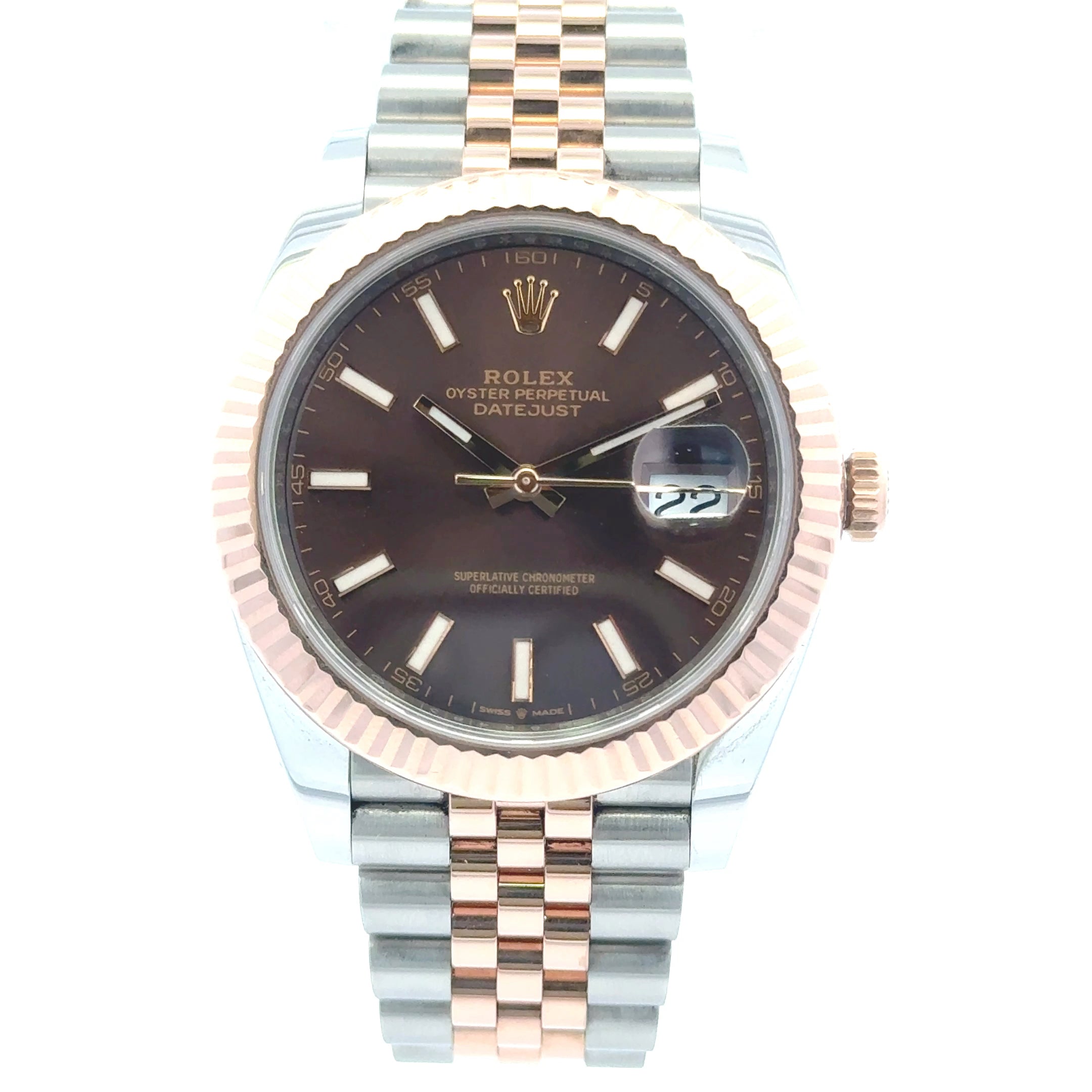 Rolex Datejust #126331 - Oyster Perpetual Two-Tone Rose Gold With Chocolate Dial