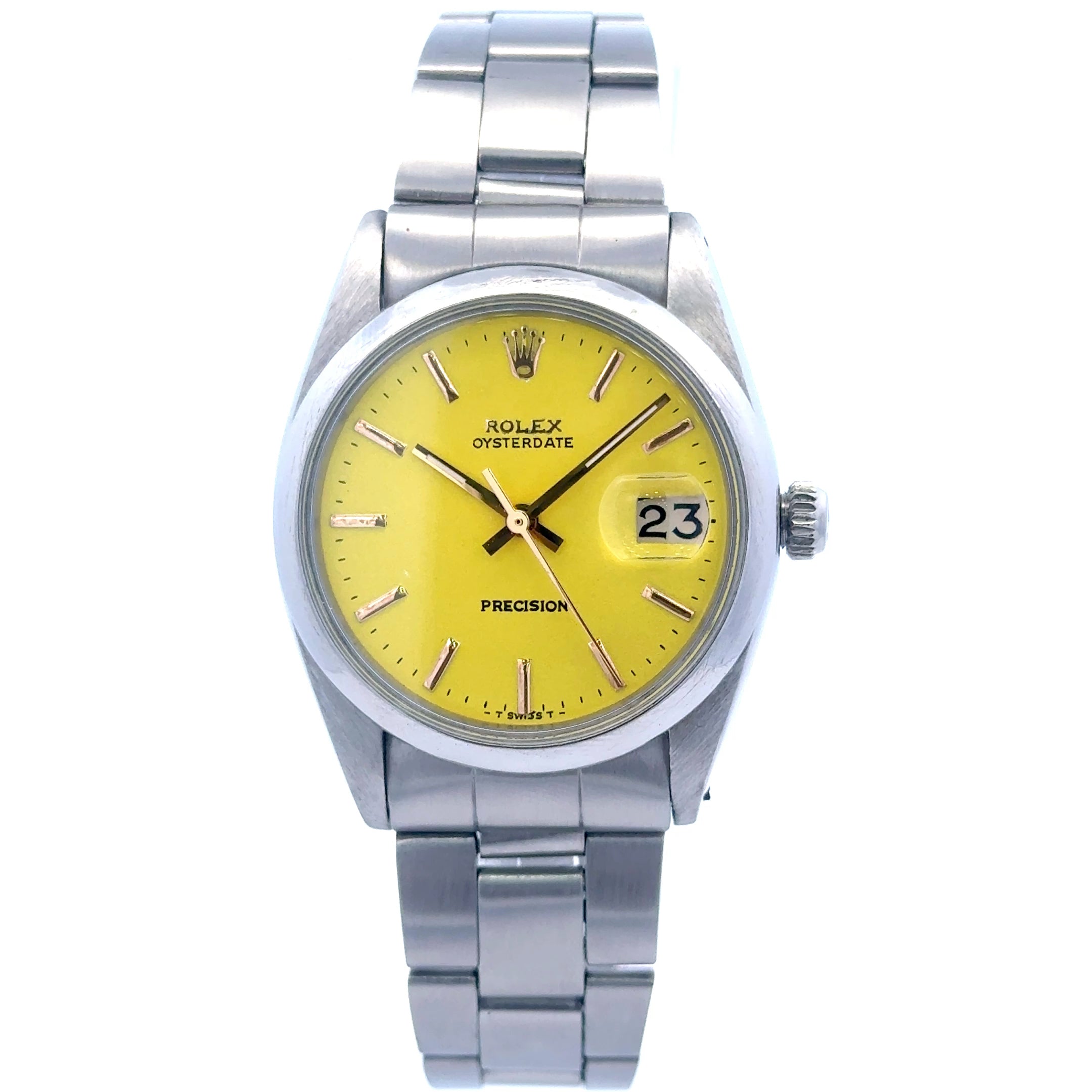 1966 Rolex Datejust #6694 - Oyster Perpetual Yellow Dial With Gold Hands