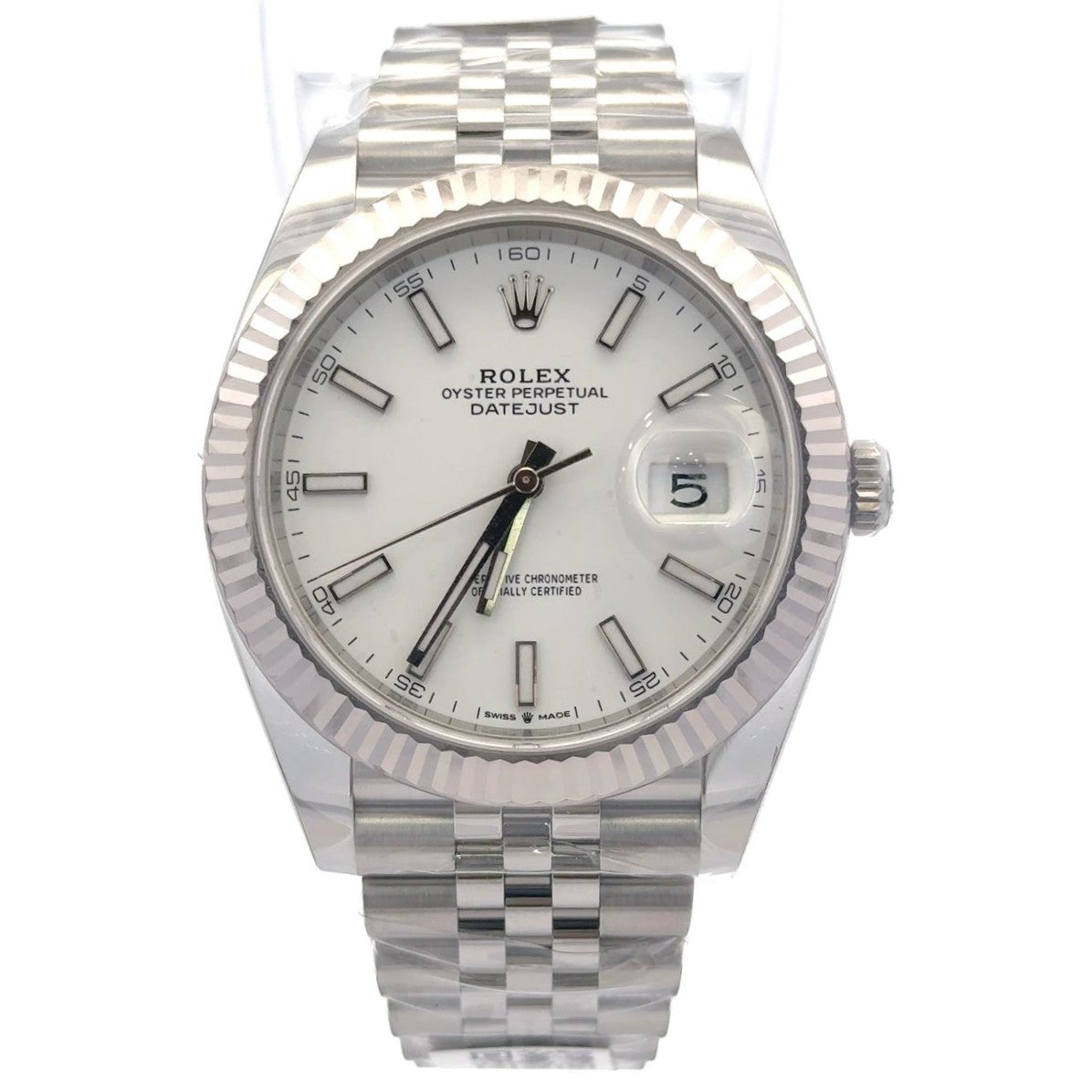 2024 Rolex 41mm Datejust #126334 - Silver Jubilee Bracelet Fluted Bezel