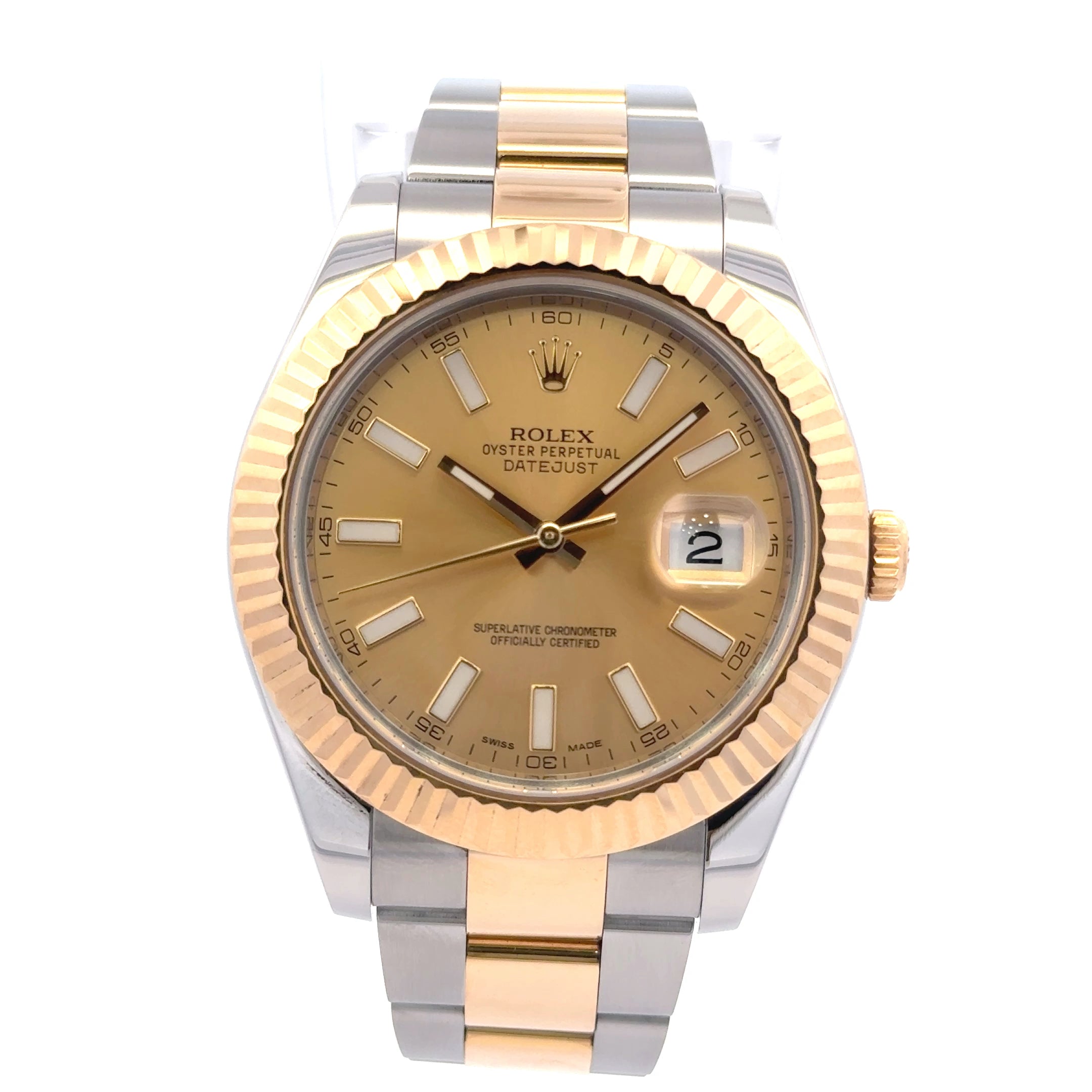 2015 Datejust #1163333 - Two Tone Oyster & Fluted Gold Bezel