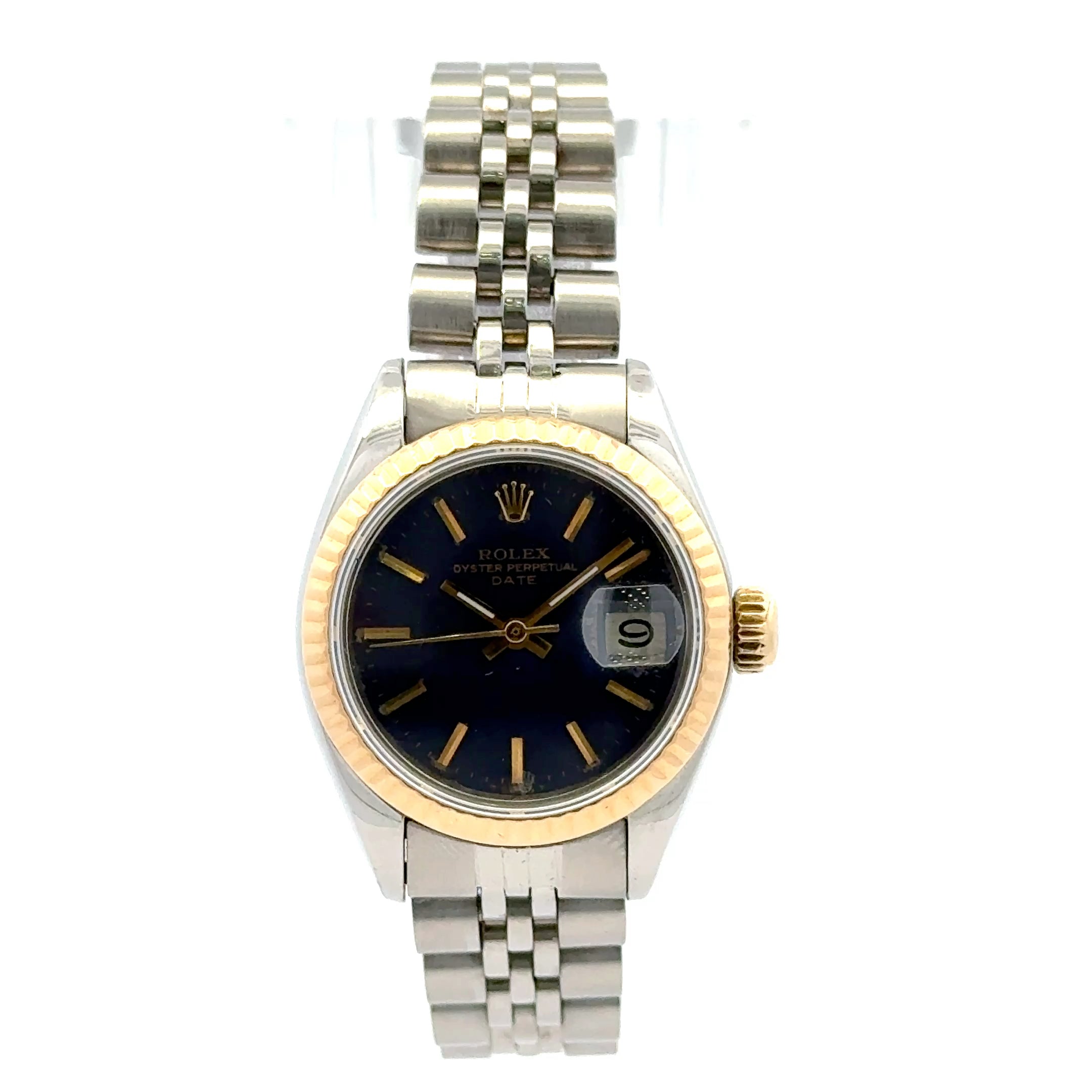1975 Date #6917 - Stainless Jubilee & Fluted Gold Bezel